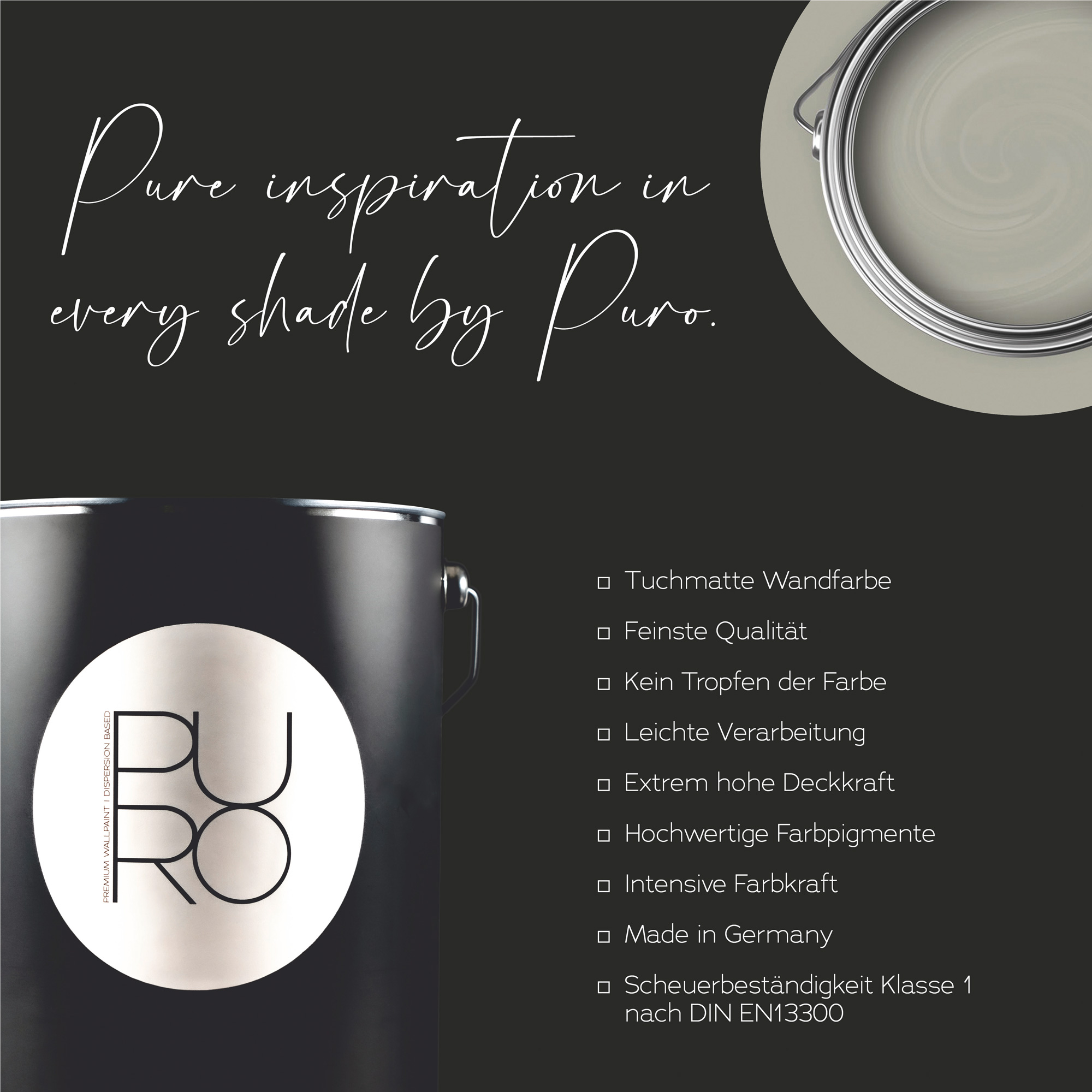 AS Premium Innenwandfarbe Puro c7005 calm taupe 1 L