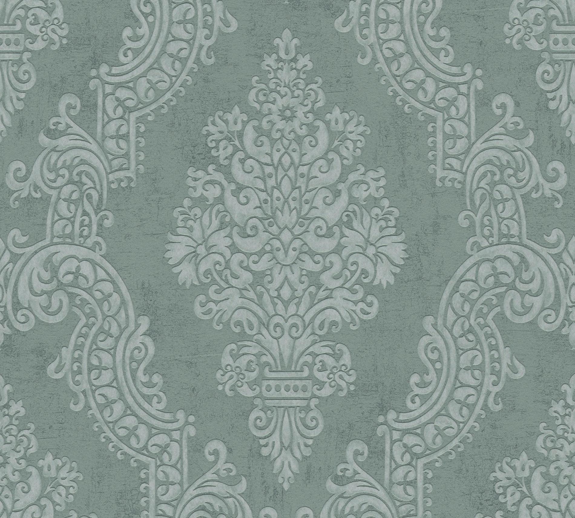 AS Vliestapete Pure Elegance Ornament Grün 397651