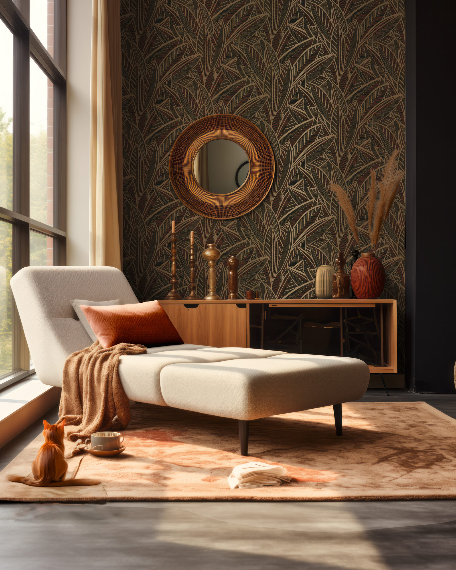 AS Vliestapete French Affair Floral Braun 399331