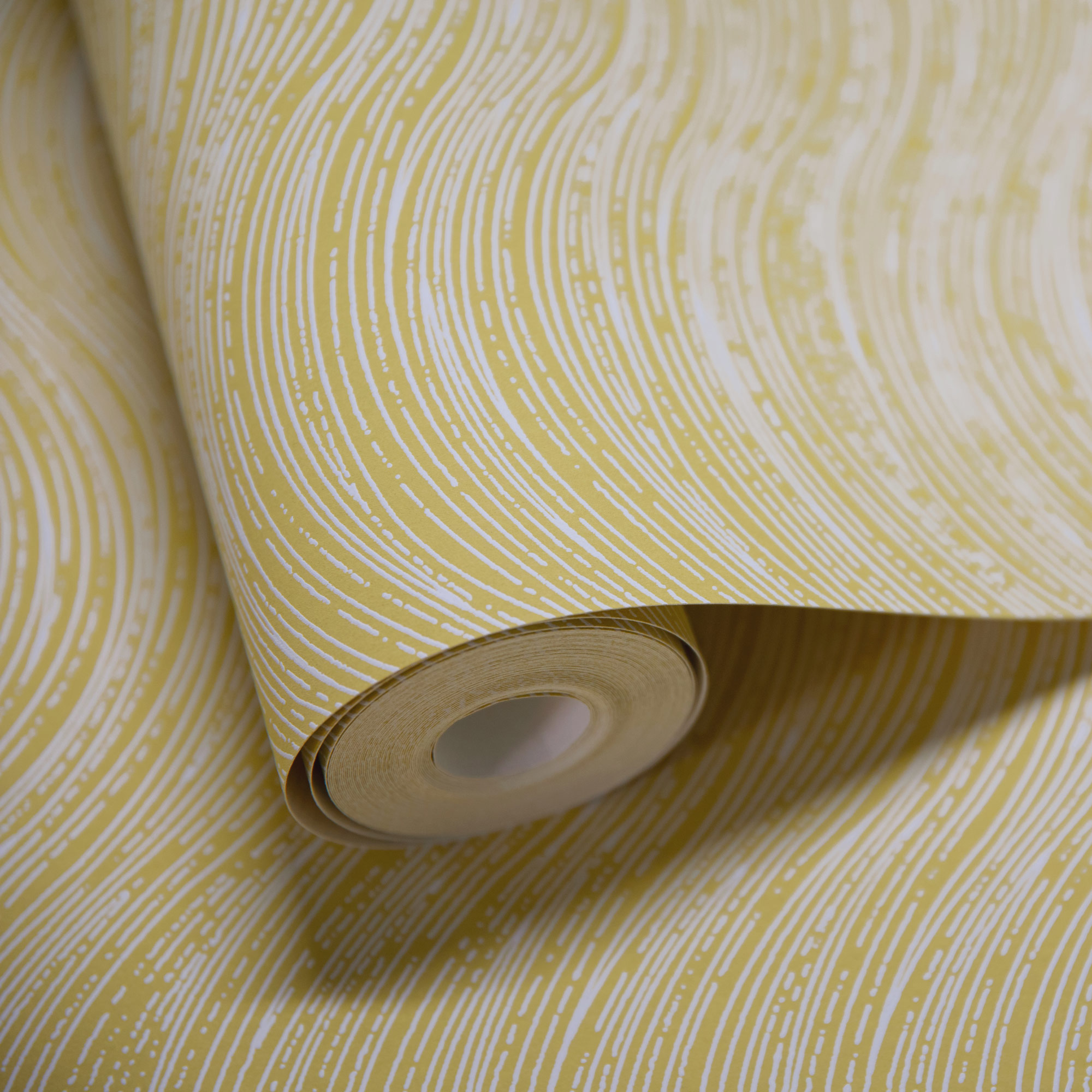 Hohenberger Vliestapete Chalk Ripple Yellow 65483