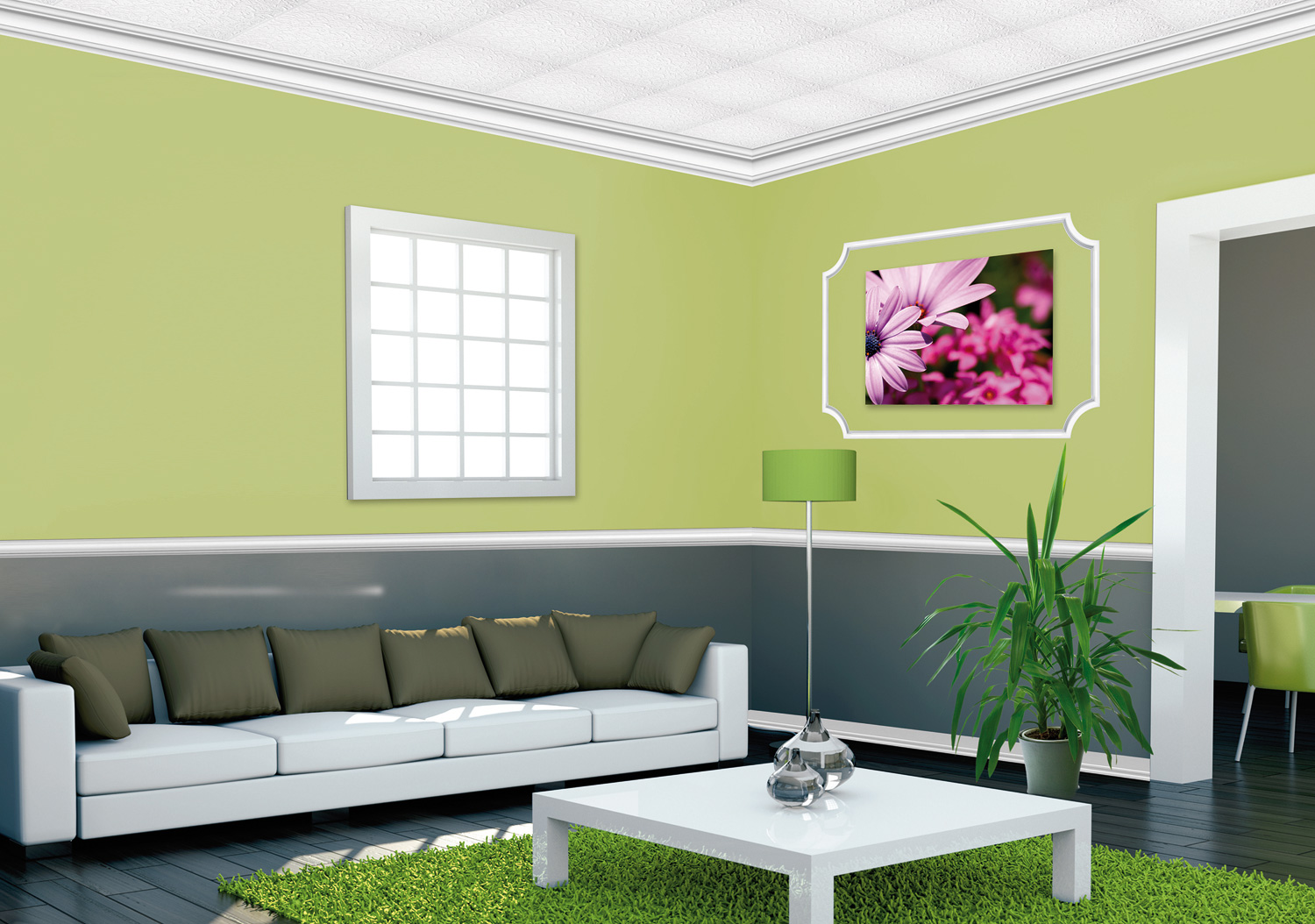 Homestar Stuckleiste Styropor Zierleiste O 45 | weiss