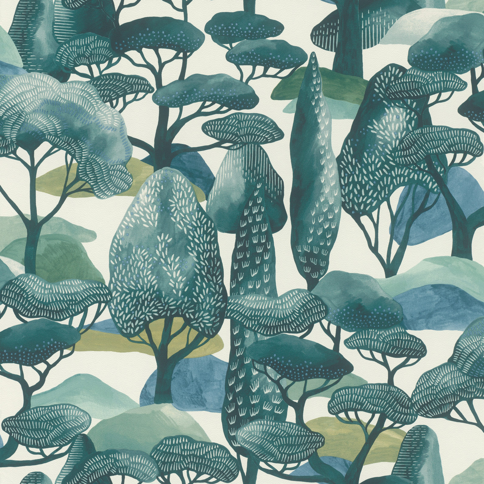 Rasch Vliestapete Allegretto Türkis-Dunkeltürkis 581218 Rasch Vliestapete Allegretto Türkis-Dunkeltürkis 581218