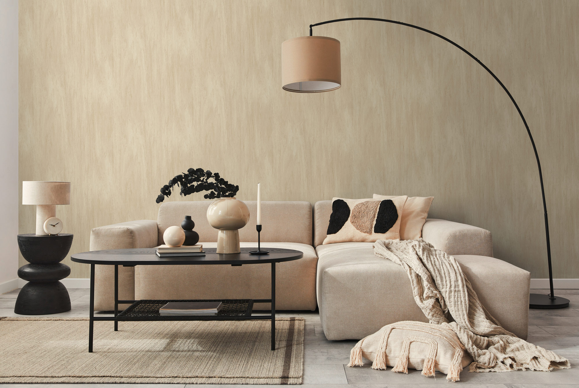 AS Vliestapete French Affair Holz Creme 398011