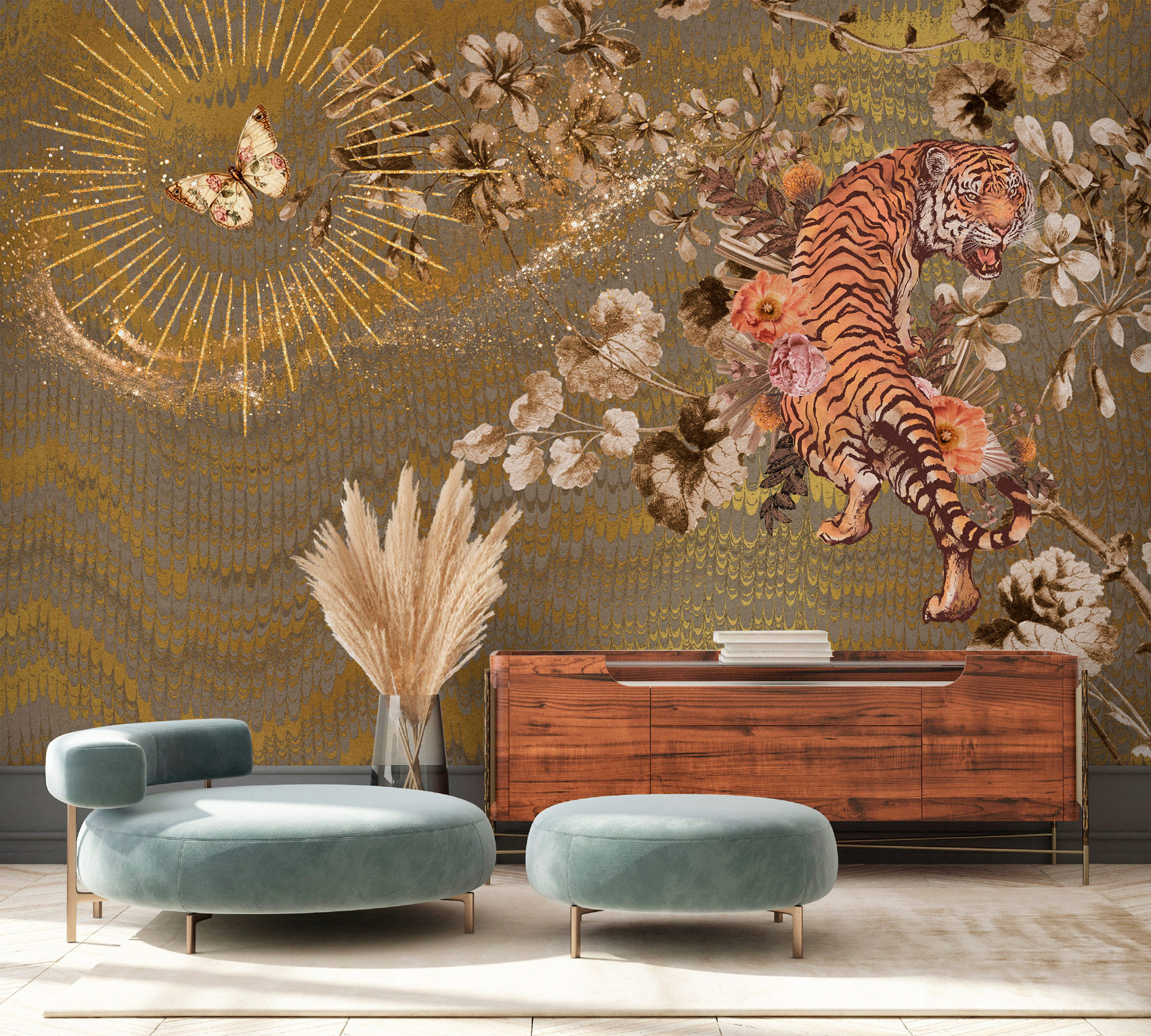 AS Fototapete Walls by Patel 5 Tiger Gold DD134387