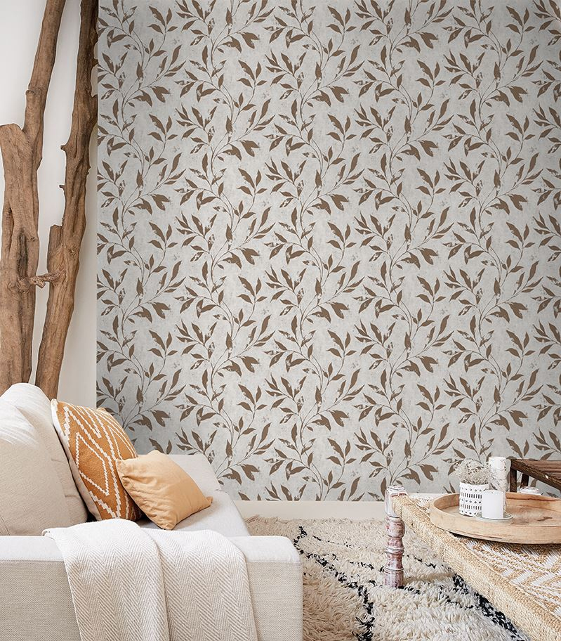 Grandeco Vliestapete Phoenix Blätter A48303