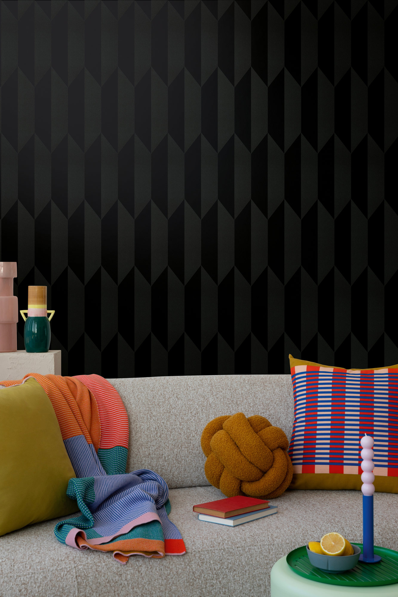 AS Vliestapete CosmoLiving 3D Schwarz 790868