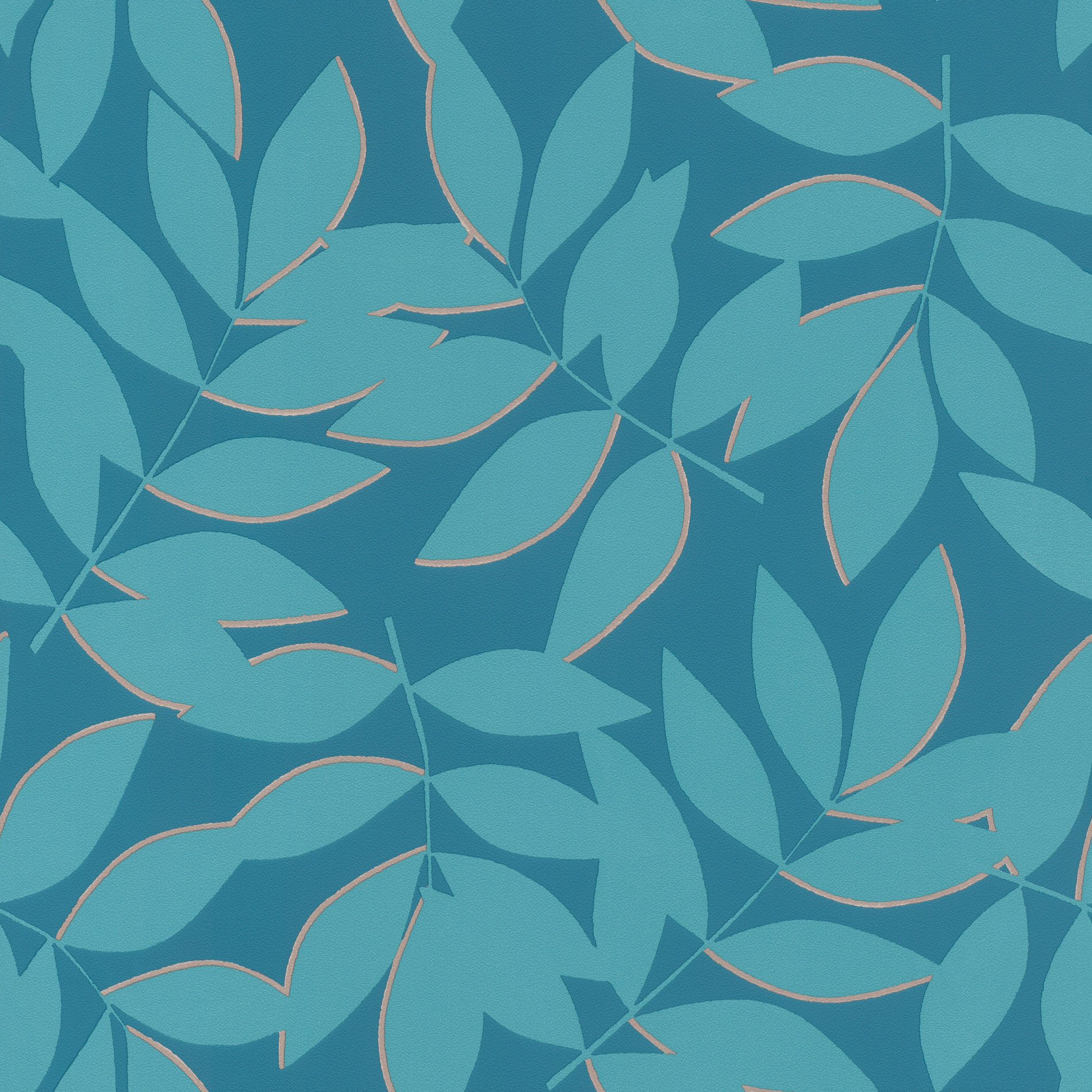 Rasch Vliestapete Symphony Türkis-Dunkeltürkis 868418