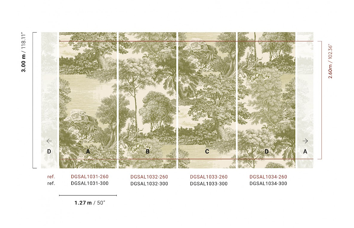 Masureel Fototapete Panel Amazone Salcey Olive DGSAL1031260