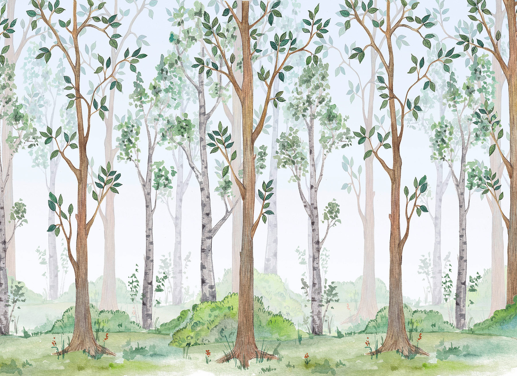 AS Fototapete Designwalls 2 Blumen Wald  DD123600