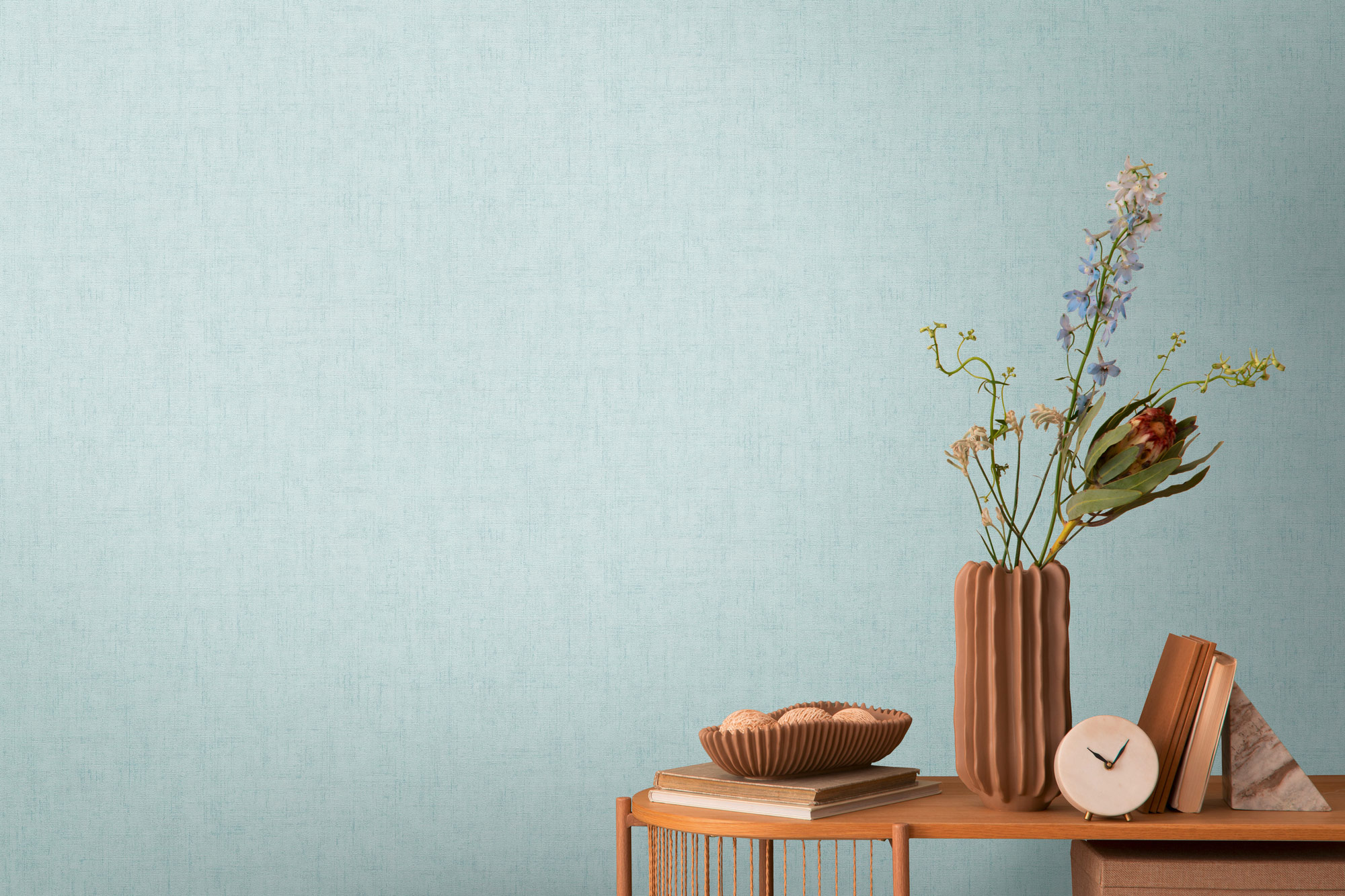 AS Vliestapete CosmoLiving Uni Blau 791092