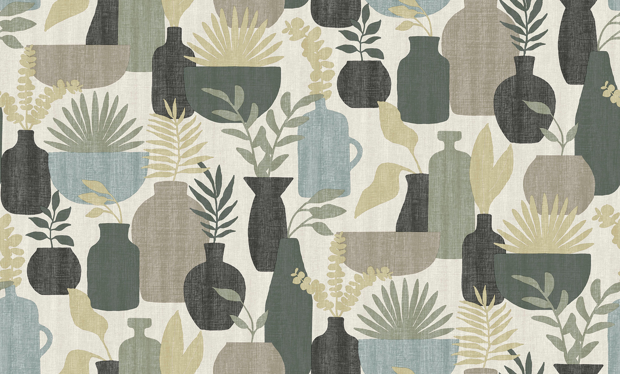 Thomas Vliestapete Brasilien Weiss / Salbei Grafik BA26040