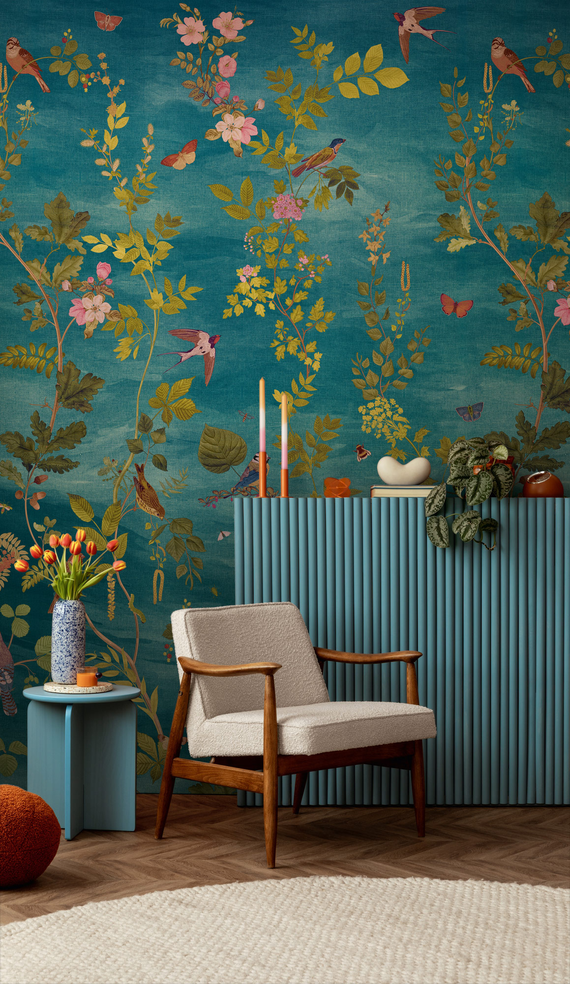 AS Fototapete MS Vibes & Styles Blumen Blau 792163
