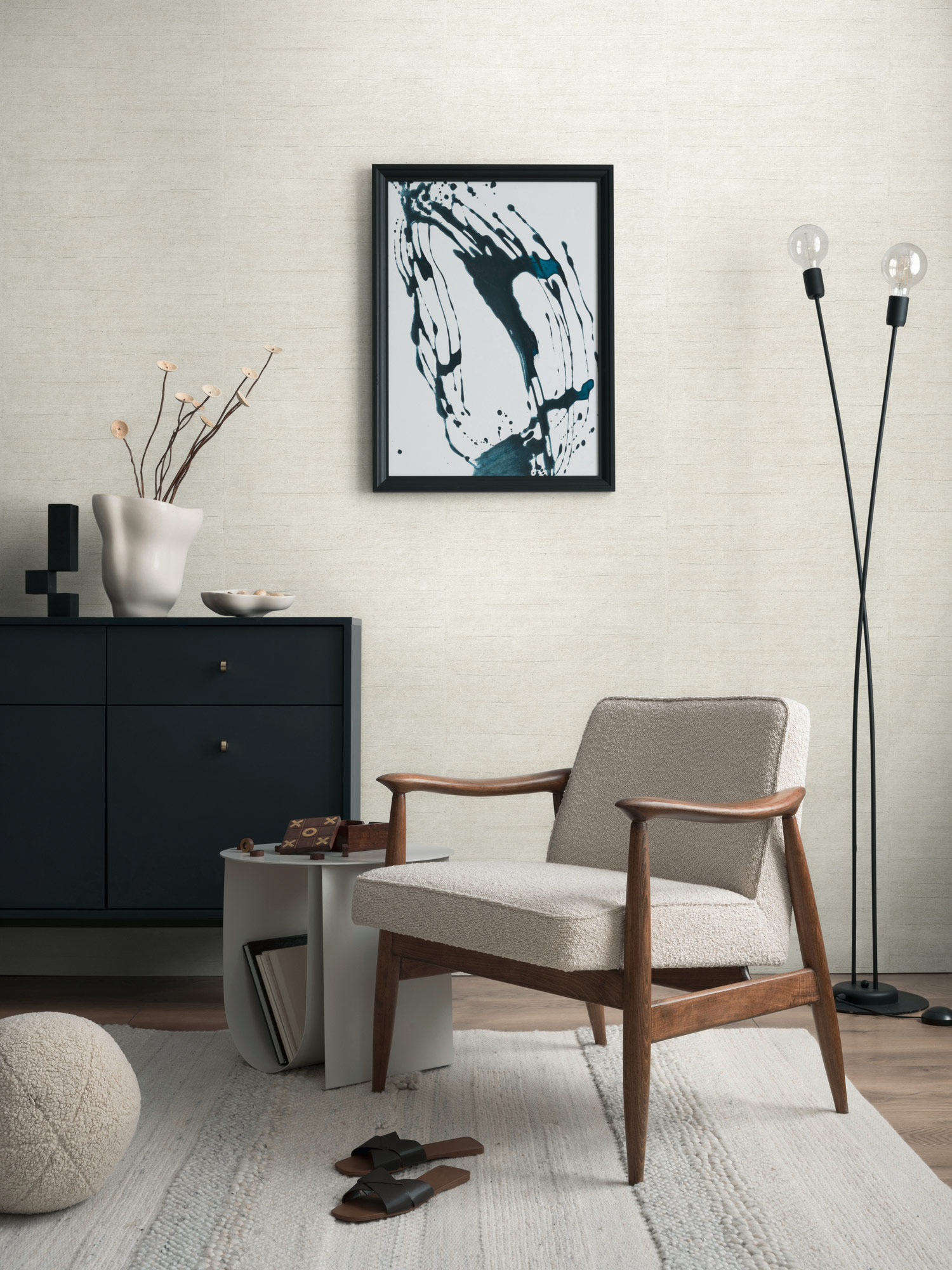 AS Vliestapete History of Art 2 Holzoptik Creme 790481