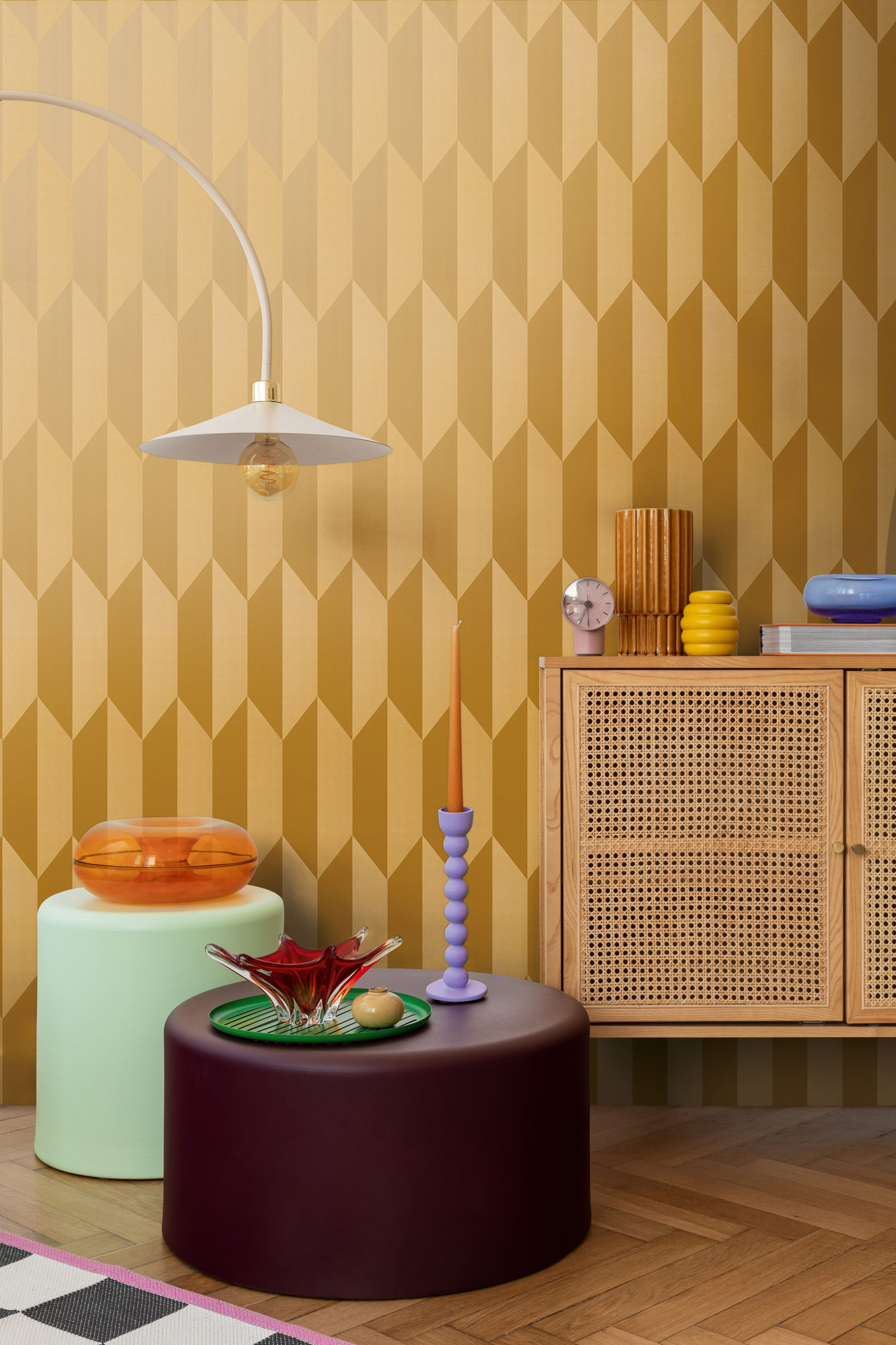 AS Vliestapete CosmoLiving 3D Gold 790866