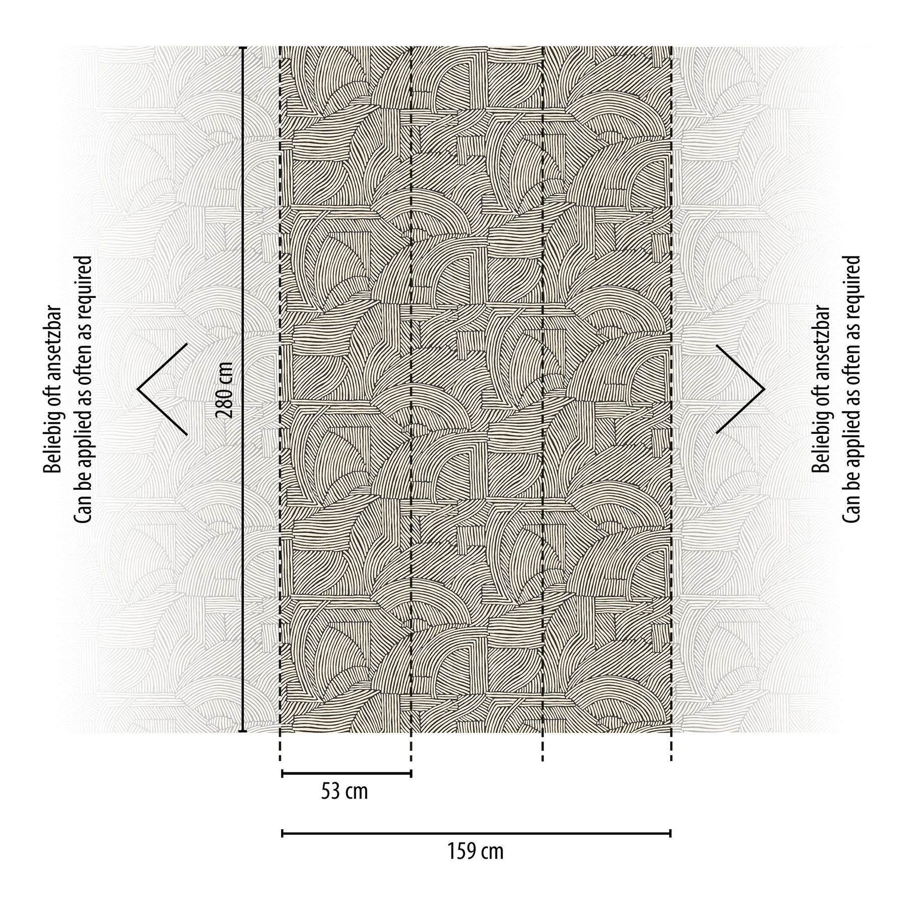 AS Fototapete The Wall 4 3D Optik Creme 792251