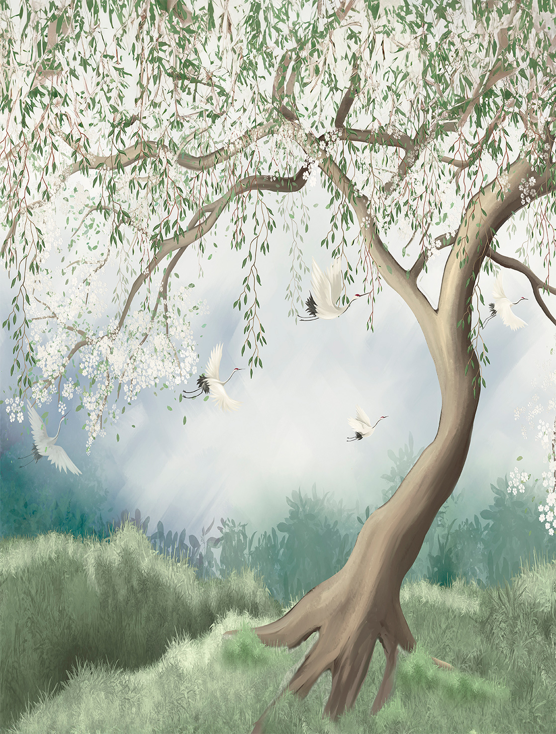 Decoprint Fototapete Cute Walls Trauerweide CW60511