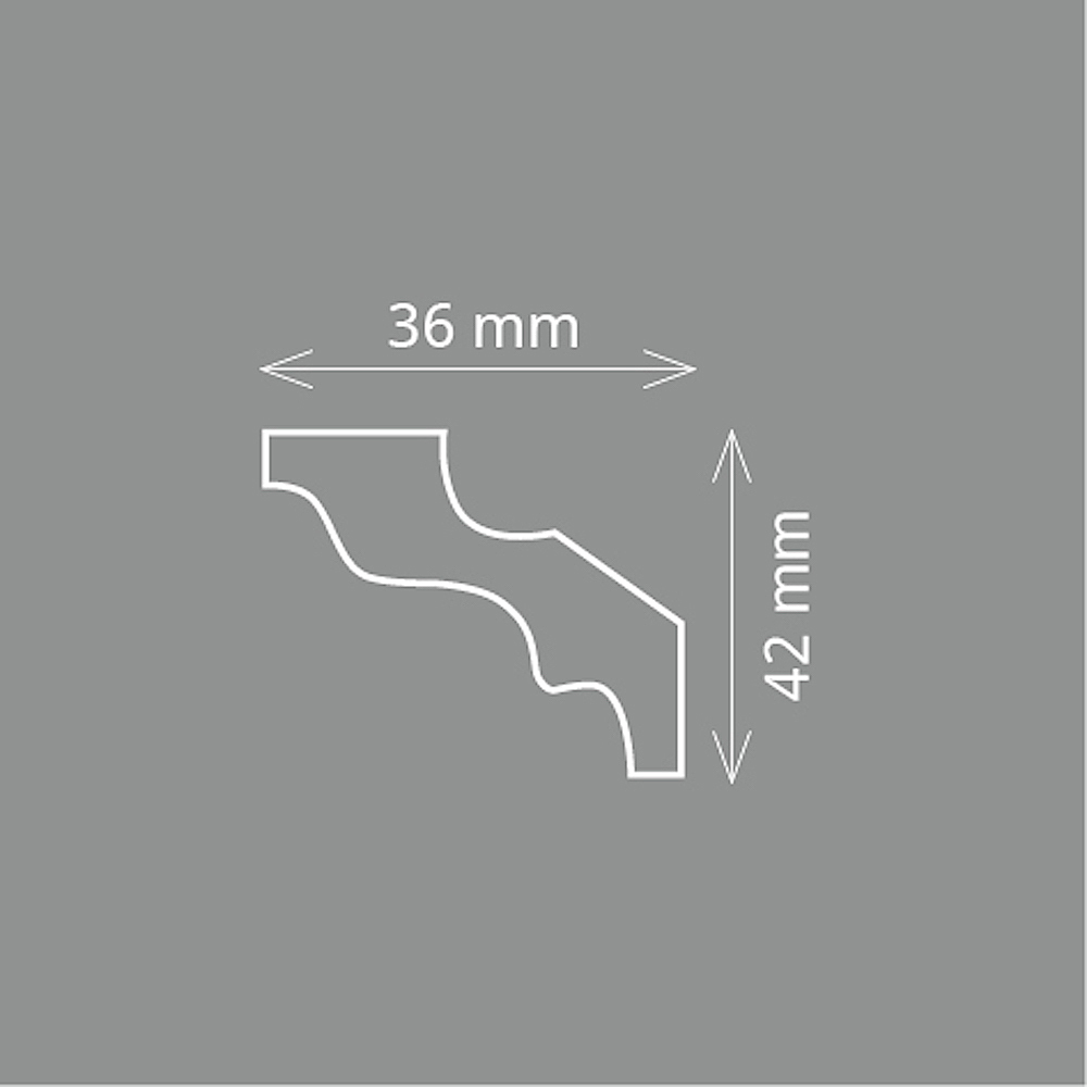 Homestar Stuckleiste Styropor Zierleiste M 50  | weiss