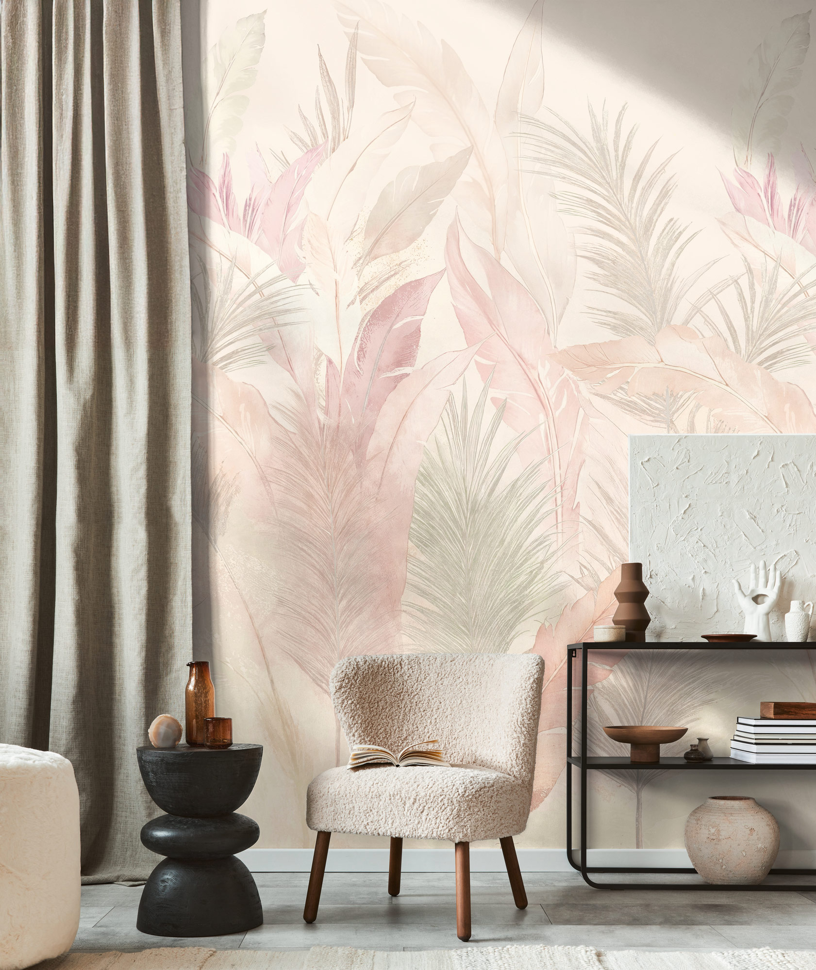 AS Fototapete The Wall 4 Tropisch Rosa 791414