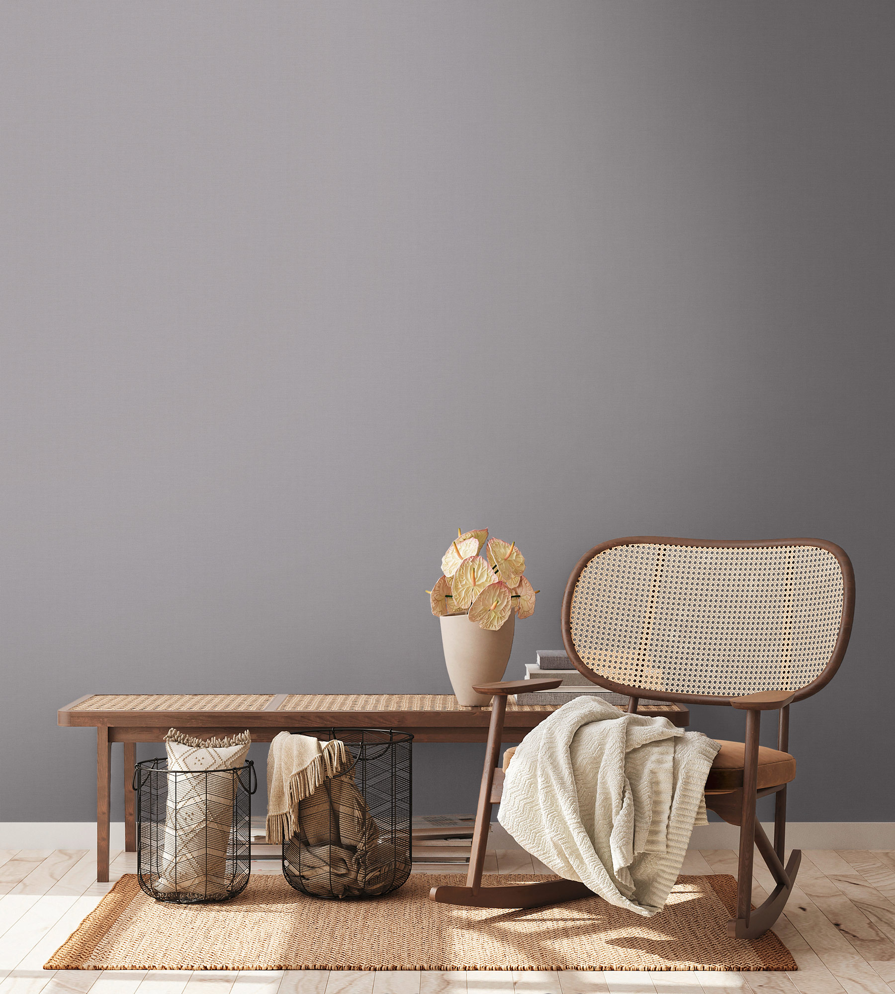 AS Vliestapete PintWalls 3 Unitapete Grau 389037