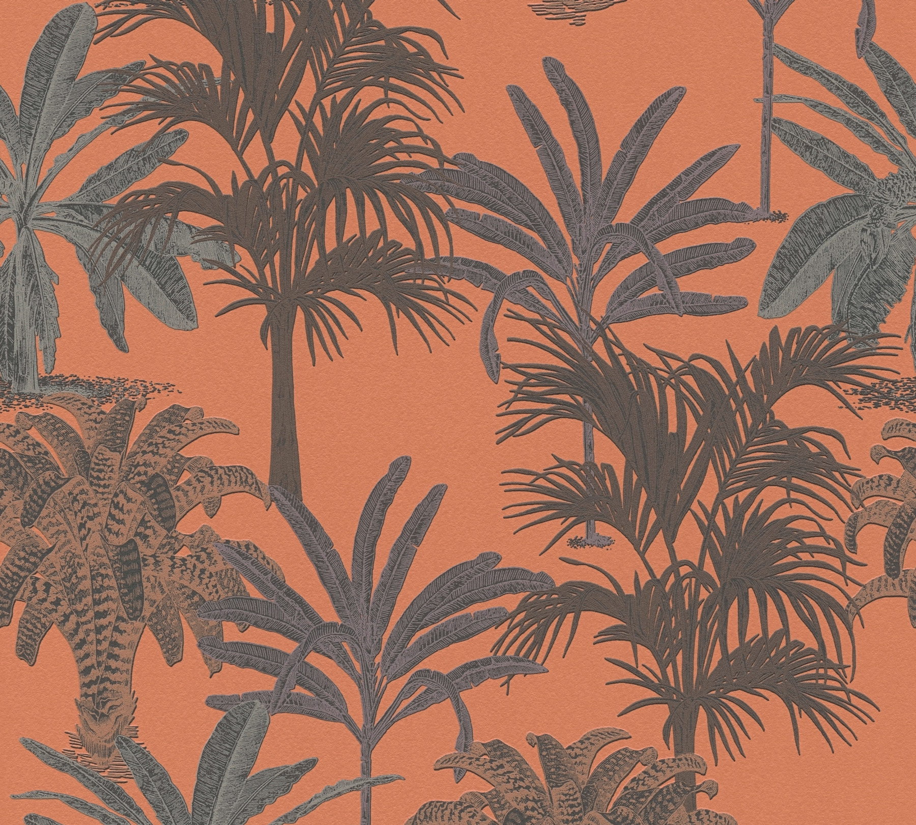 AS Vliestapete Michalsky 4 Palmen orange 379834