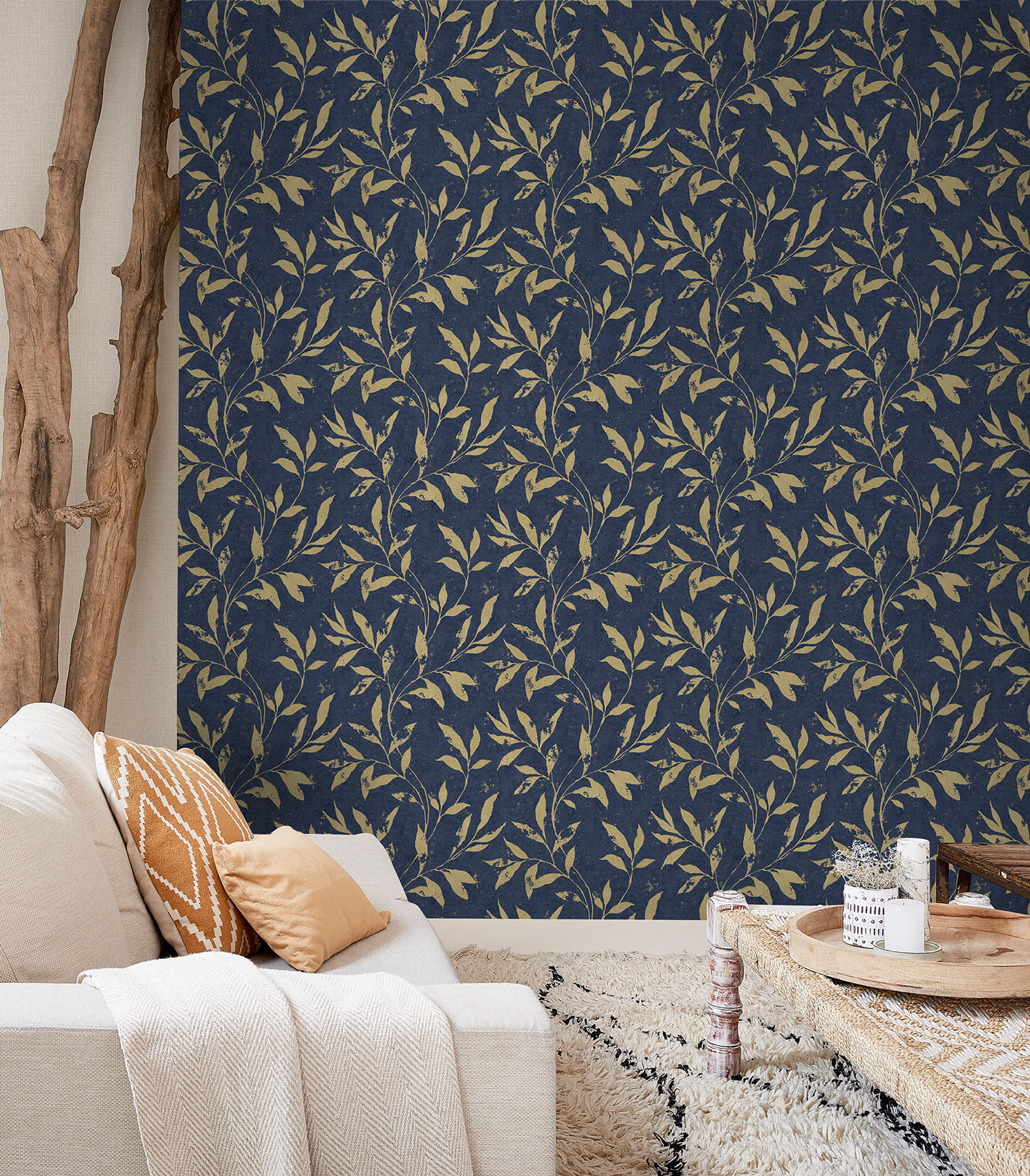 Grandeco Vliestapete Phoenix Blätter A48302