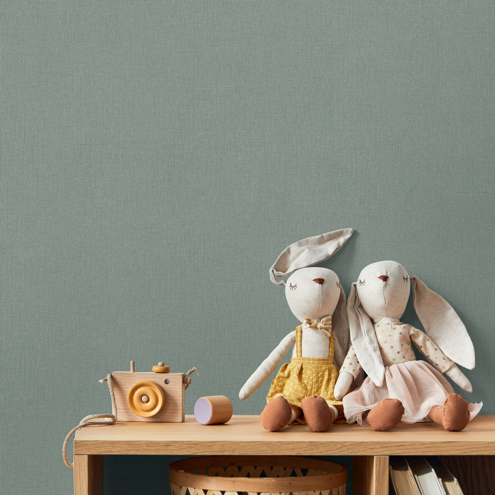 AS Vliestapete Kids Studio Unitapete Grün 397751