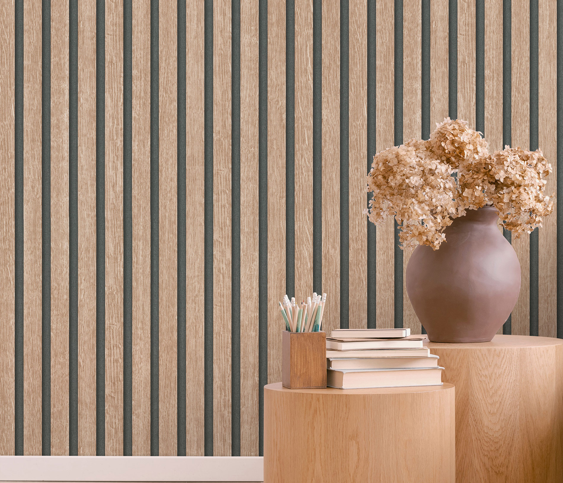 Erismann Vliestapete Holzpaneel hellbraun 1040032