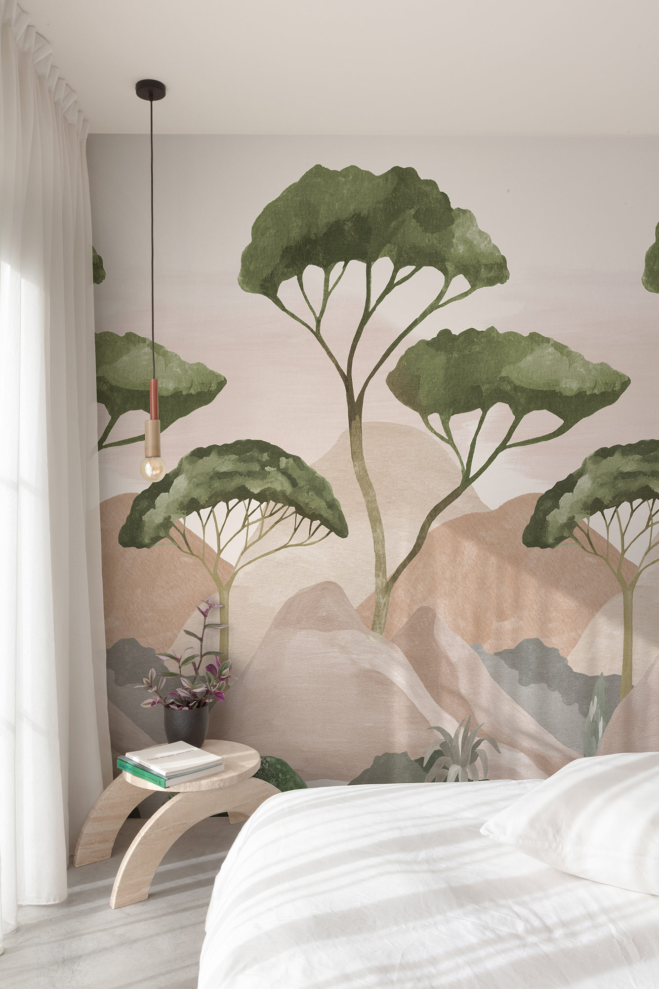 Grandeco Wandbild Eine Rolle ein Motiv 2 Bäume A77401