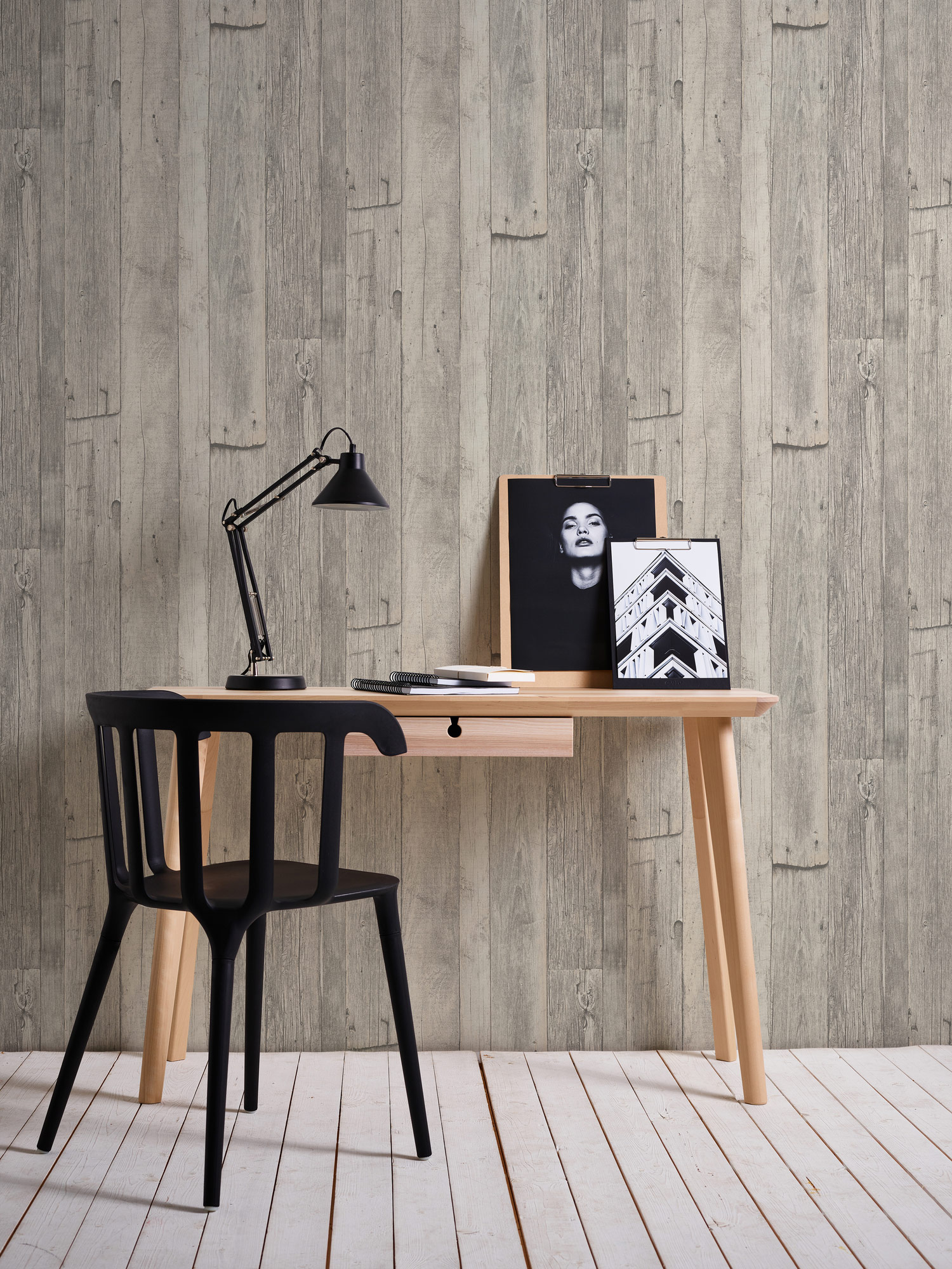 AS Vliestapete Elements 2 Holzoptik Grau 959311