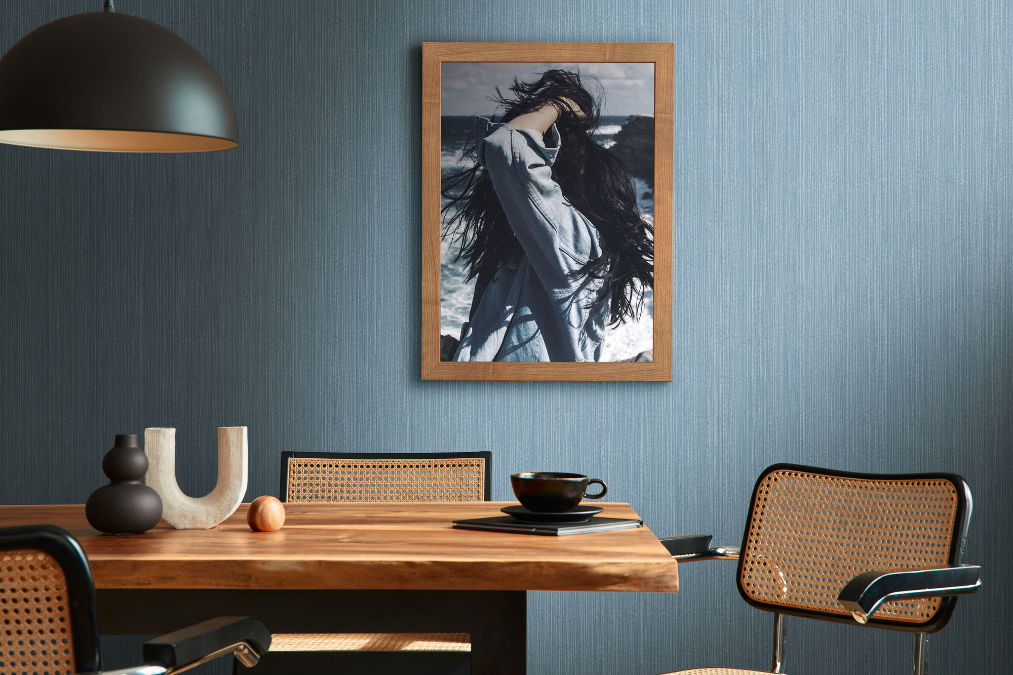AS Vliestapete The BOS blau Unitapete 388192