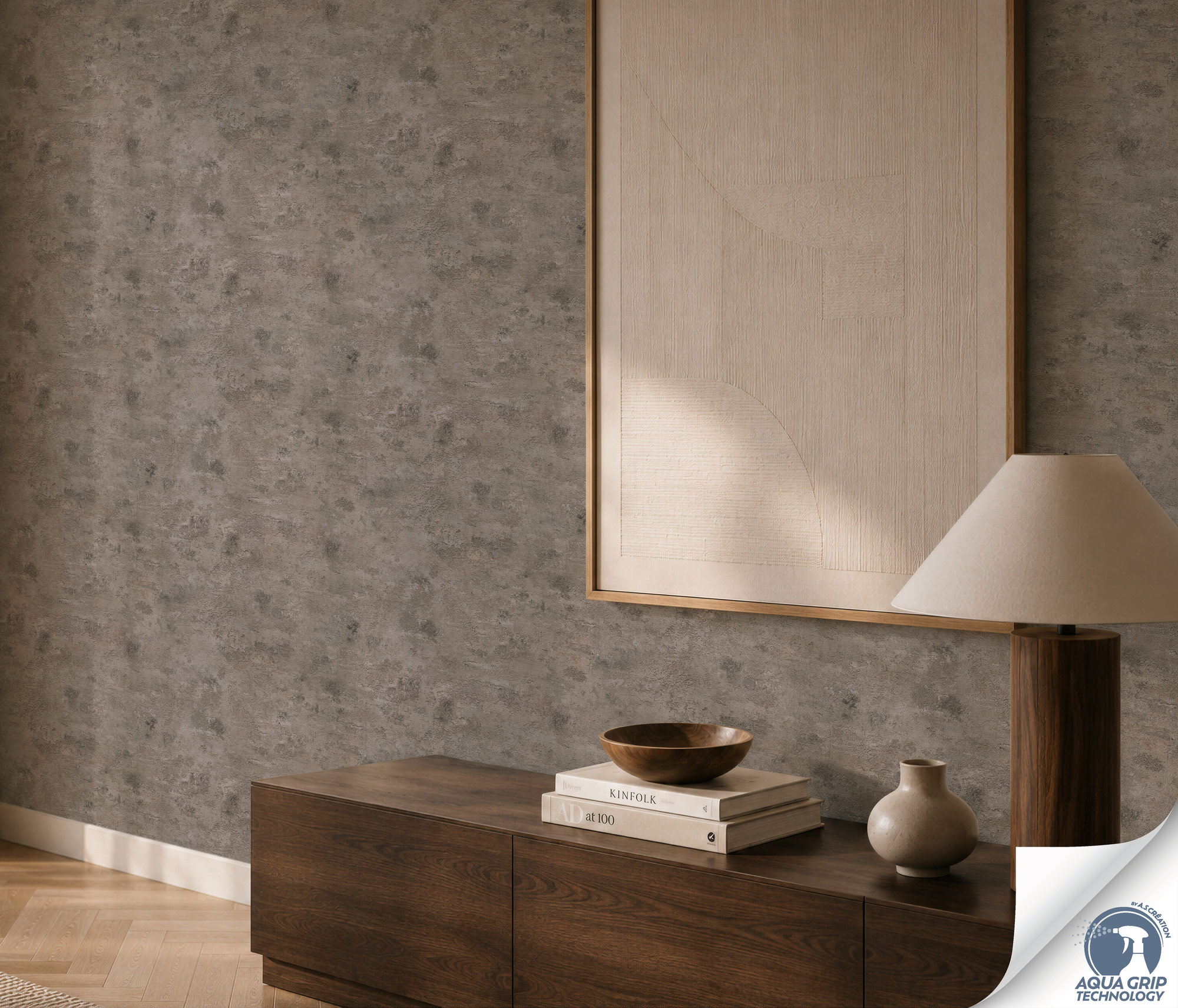 AS Vliestapete Cosiness Designdrop 2 Struktur Grau 793181