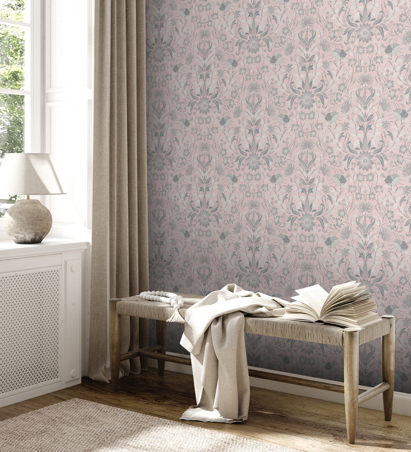AS Vliestapete Maison Charme Floral rosa 390752