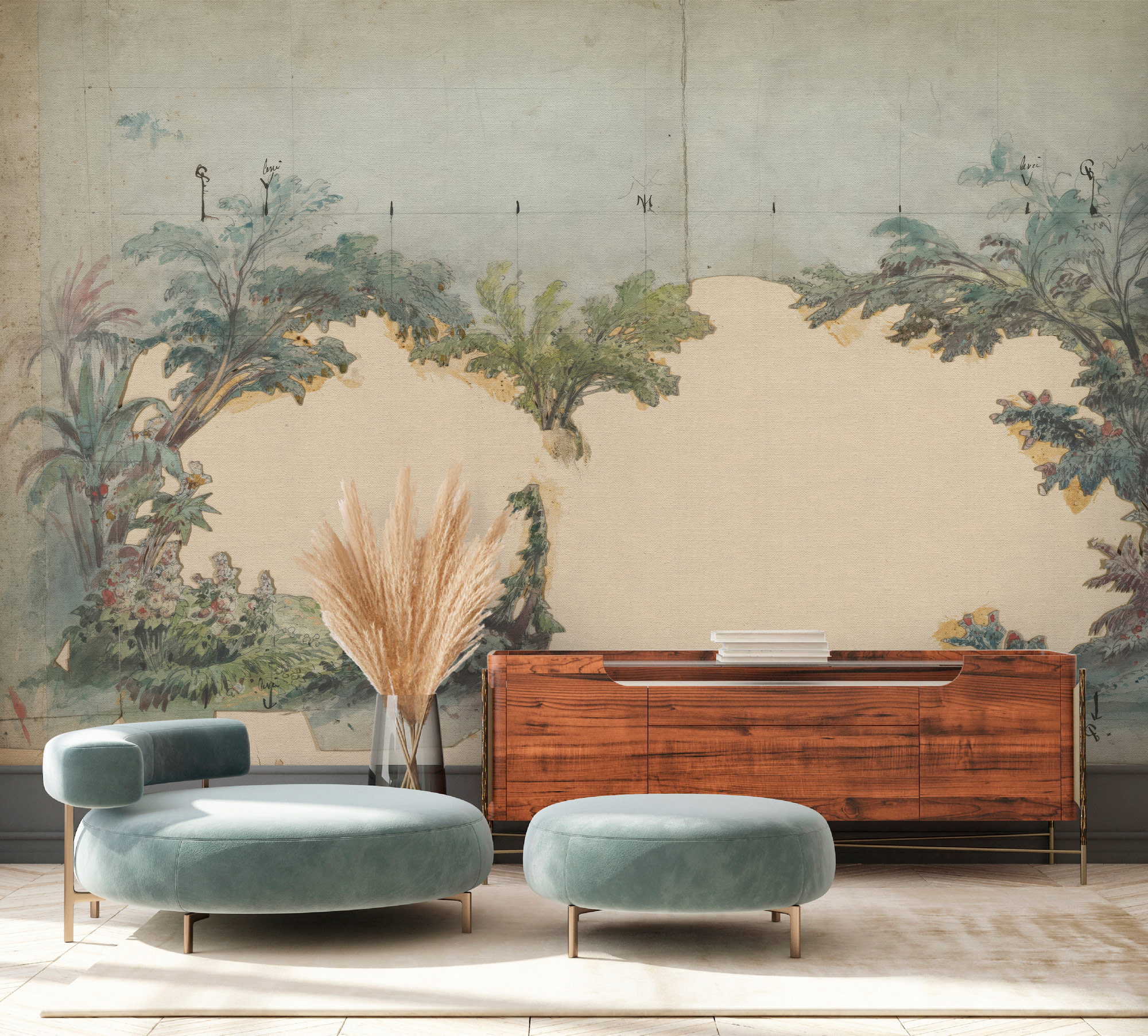 AS Fototapete Walls by Patel 5 Bäume Grün DD134435