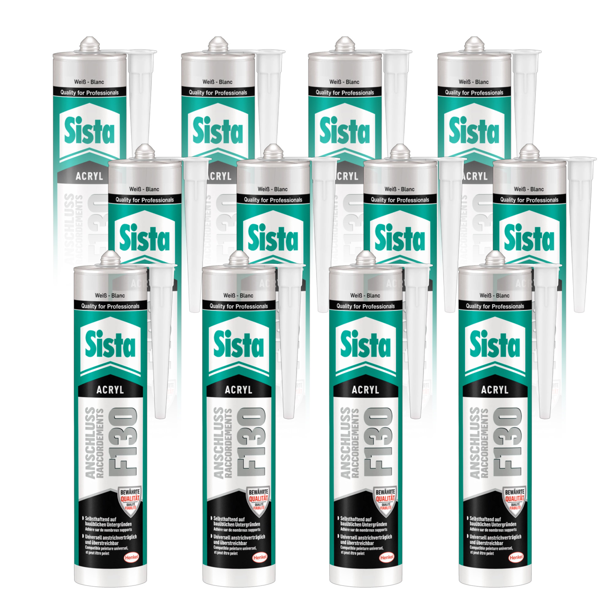 Henkel Sista F130 Schluss Acryl Dichtstoff weiss | 3,6 kg