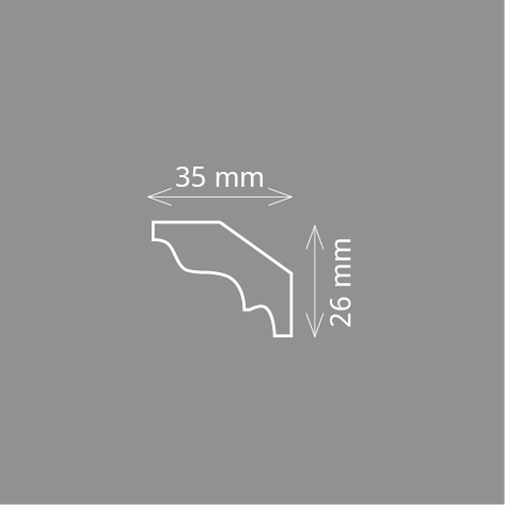 Homestar Stuckleiste Styropor Zierleiste M 35  | weiss