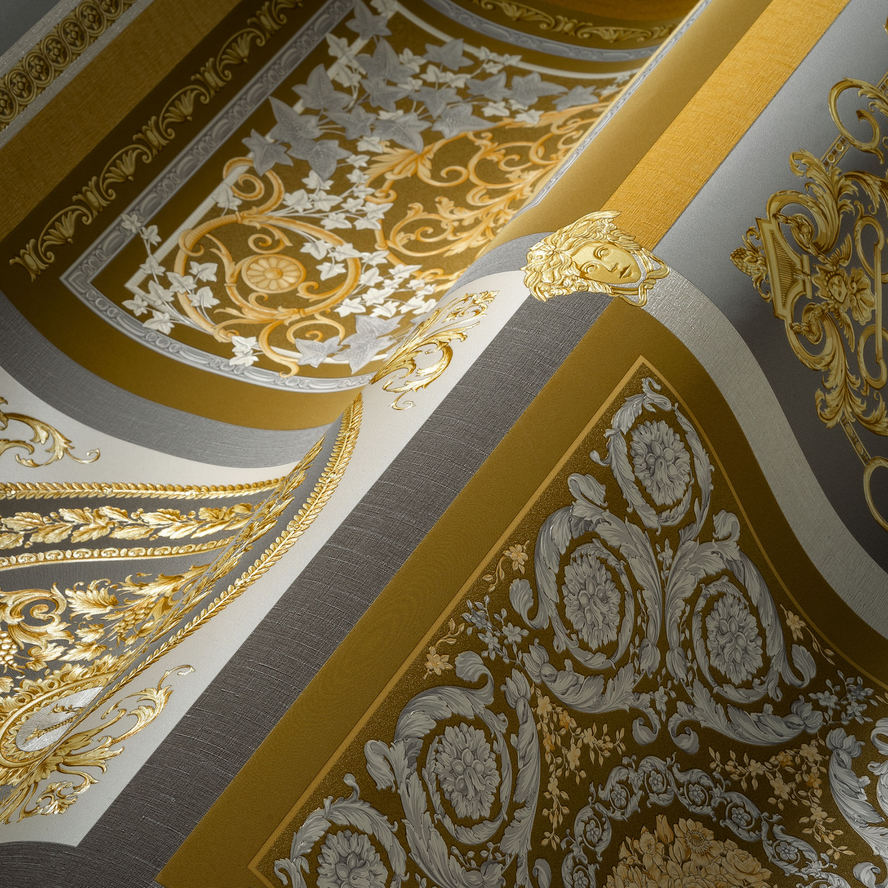 AS Vliestapete Versace 5 Barock Tapete Gold 387045