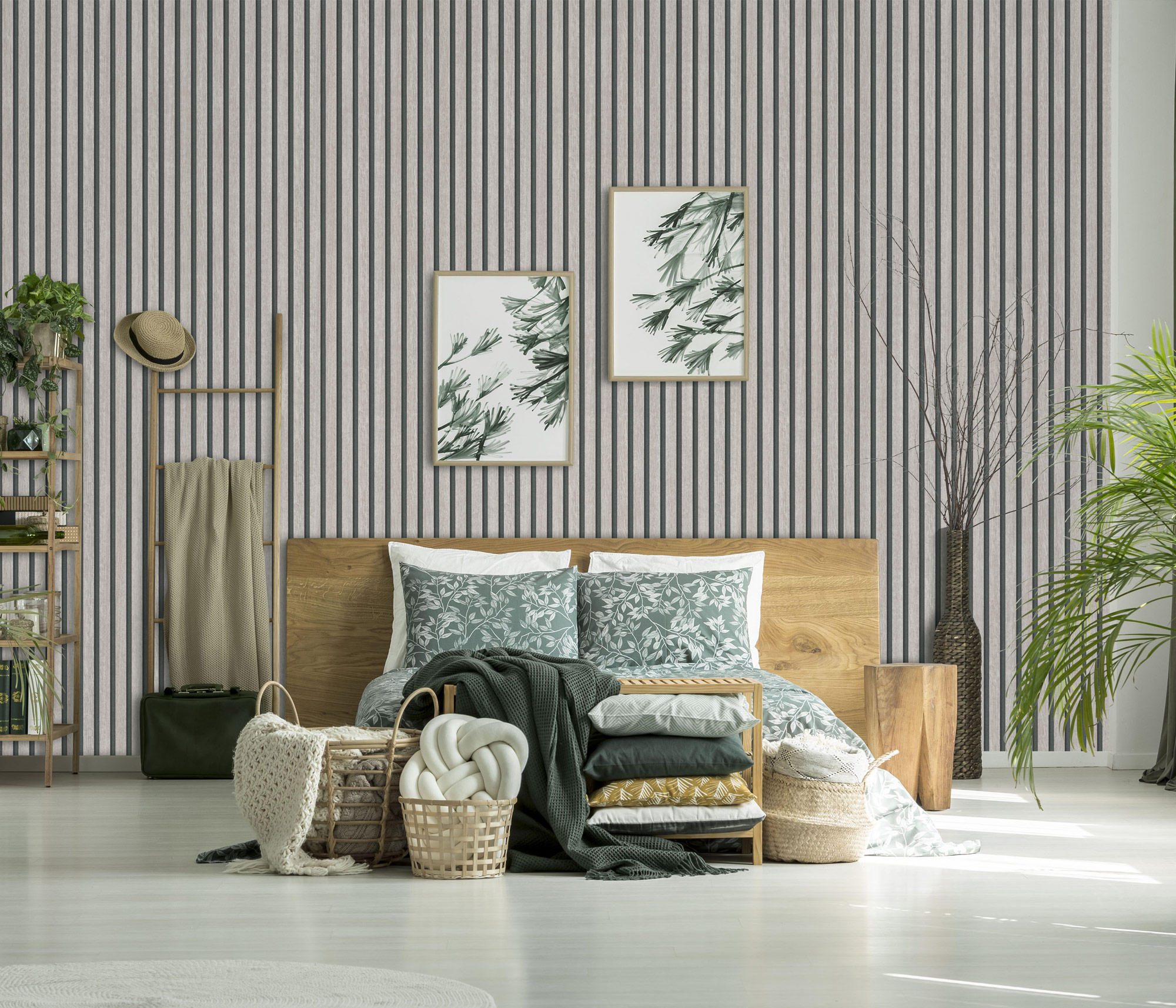 Erismann Vliestapete Holzpaneel taupe 1040038