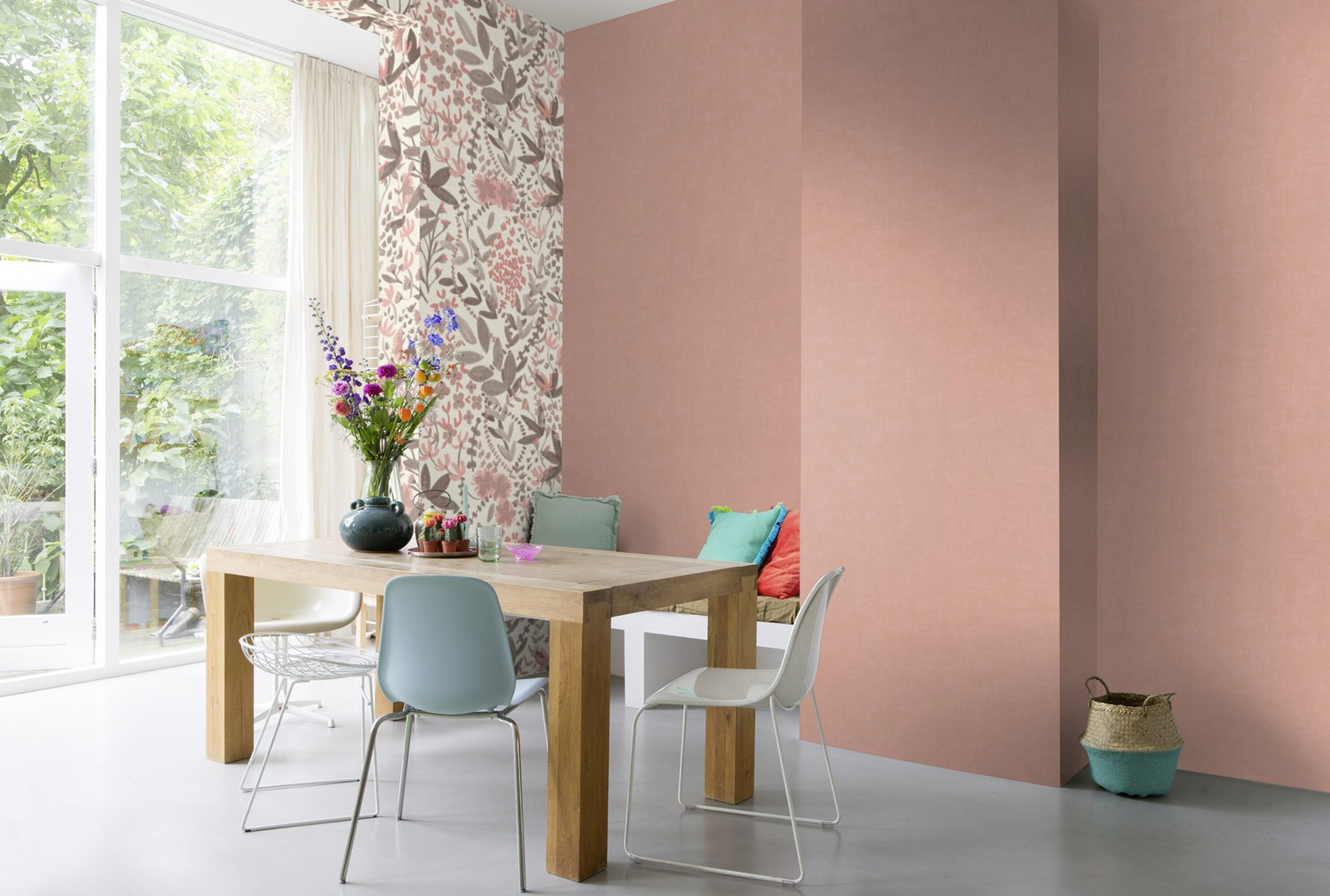 Rasch Vliestapete Country Charme Rosa-Hellrosa 580761