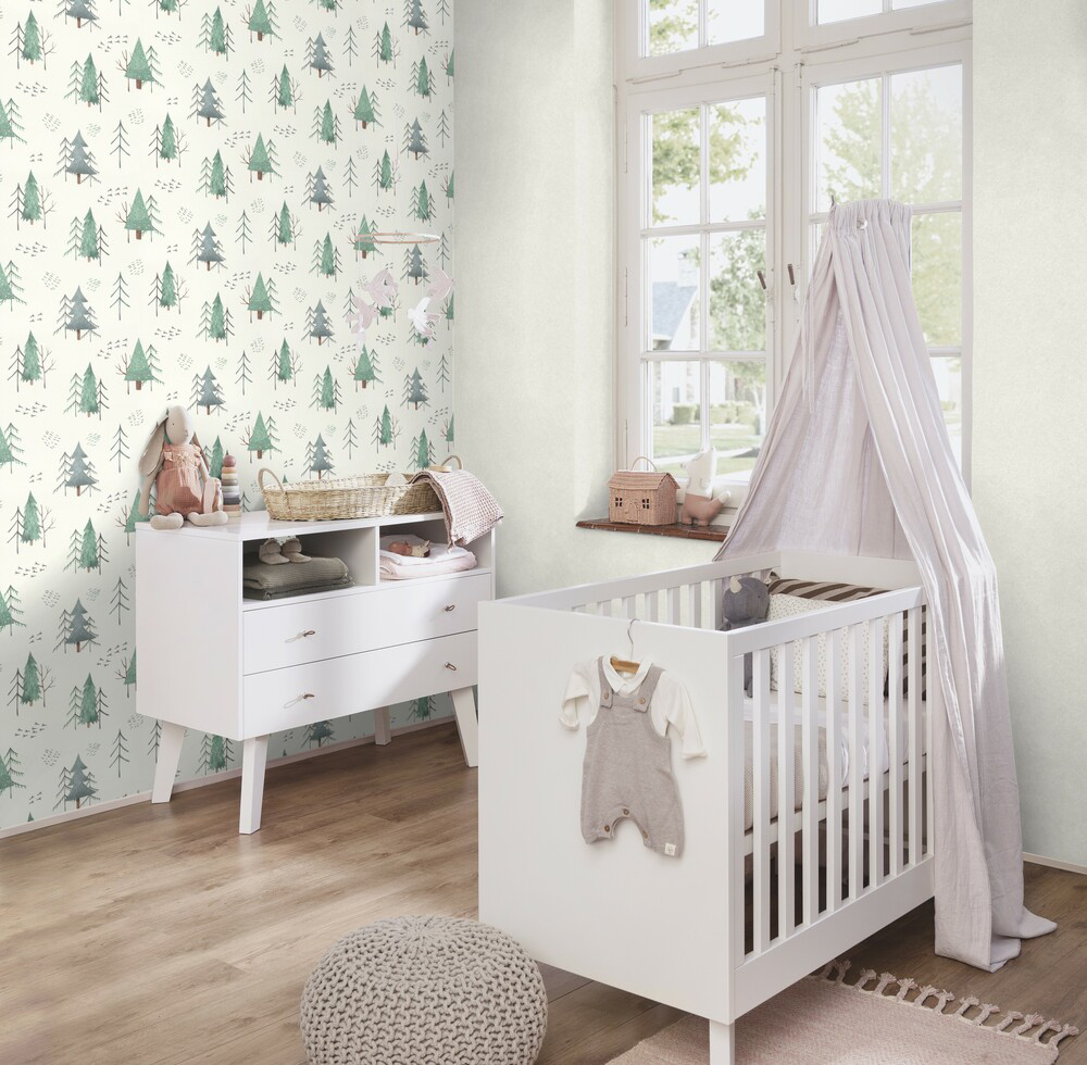 Rasch Vliestapete Kids World Baum Tanne Wald 300734