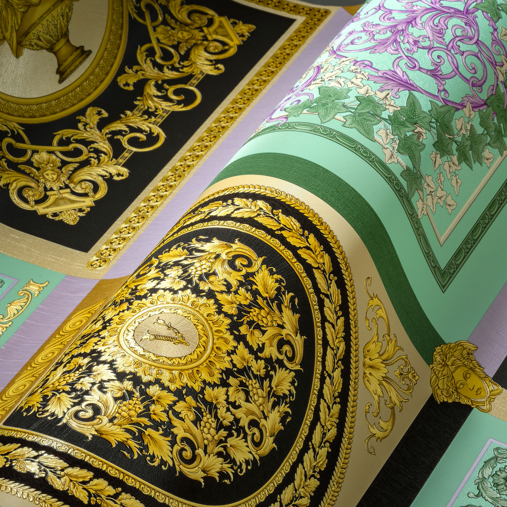 AS Vliestapete Versace 5 Barock Tapete Gold 387041