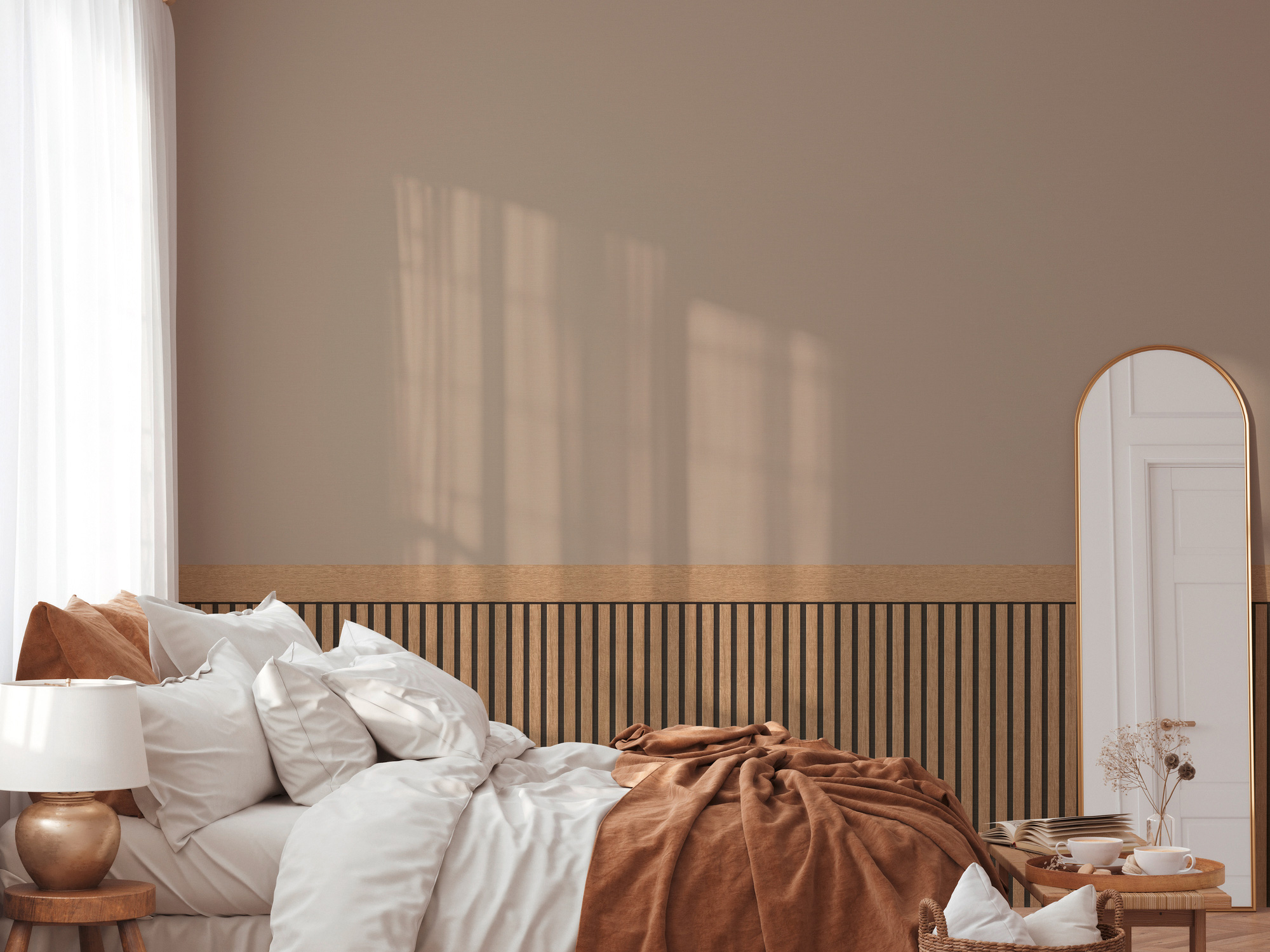 AS Vliestapete Wallpanel Braun Holzpaneele 397444