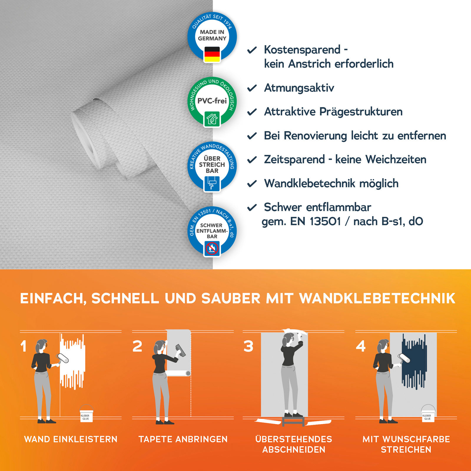 AS Vliestapete Meistervlies 8 überstreichbar 141217