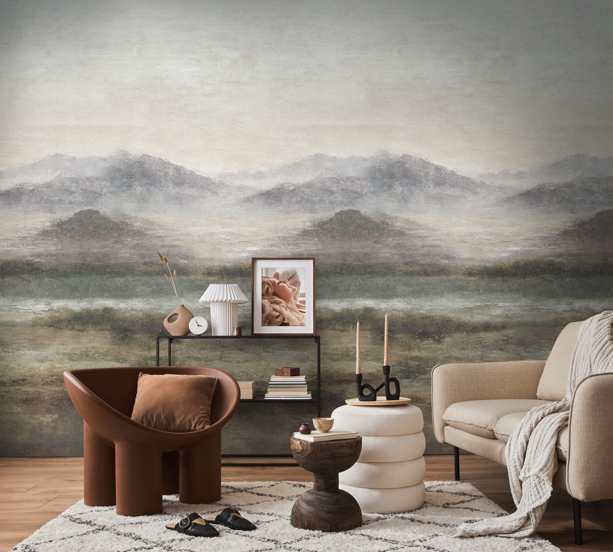 AS Fototapete The Wall 4 Nebel Braun 792364
