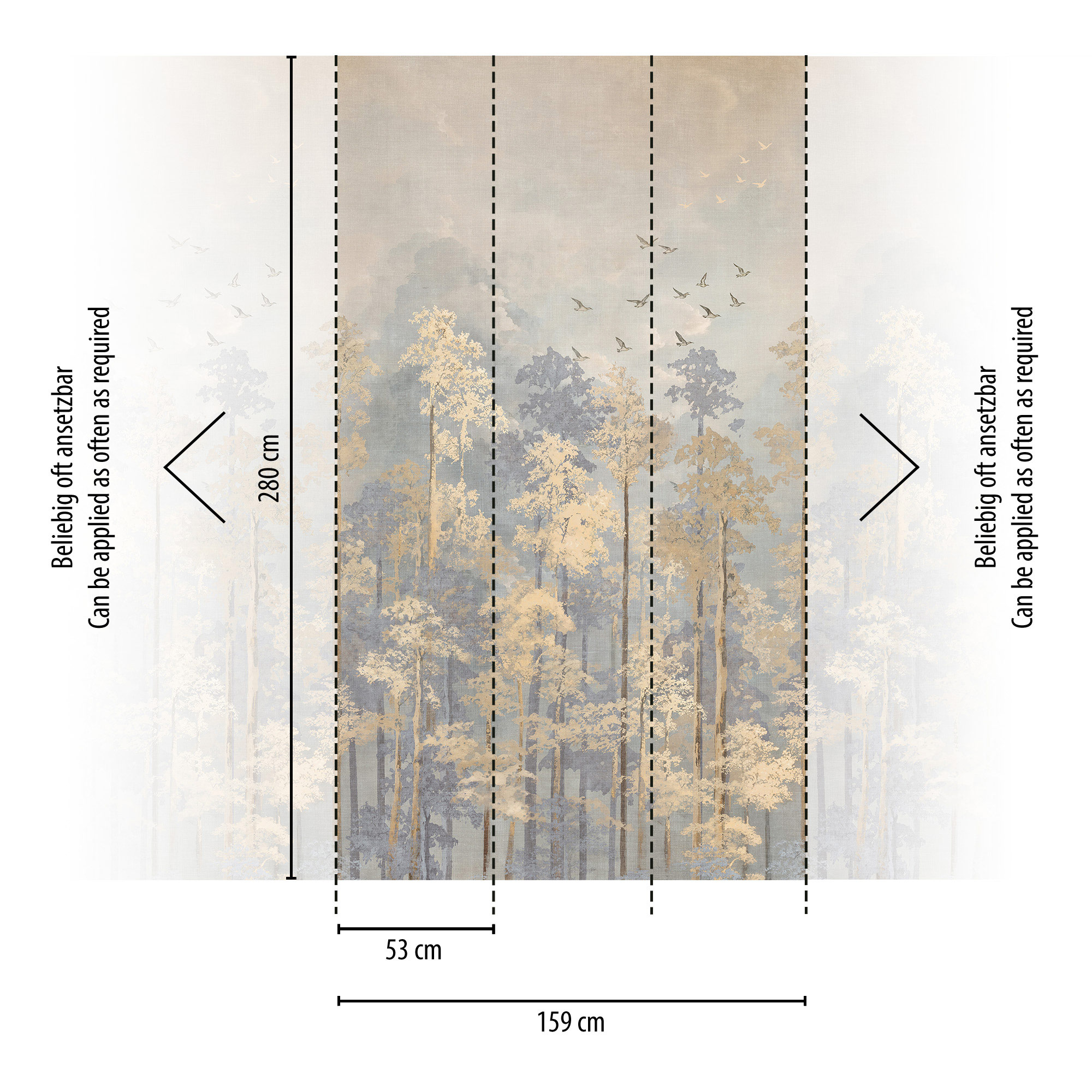 AS Fototapete CosmoLiving Wald Beige 791447