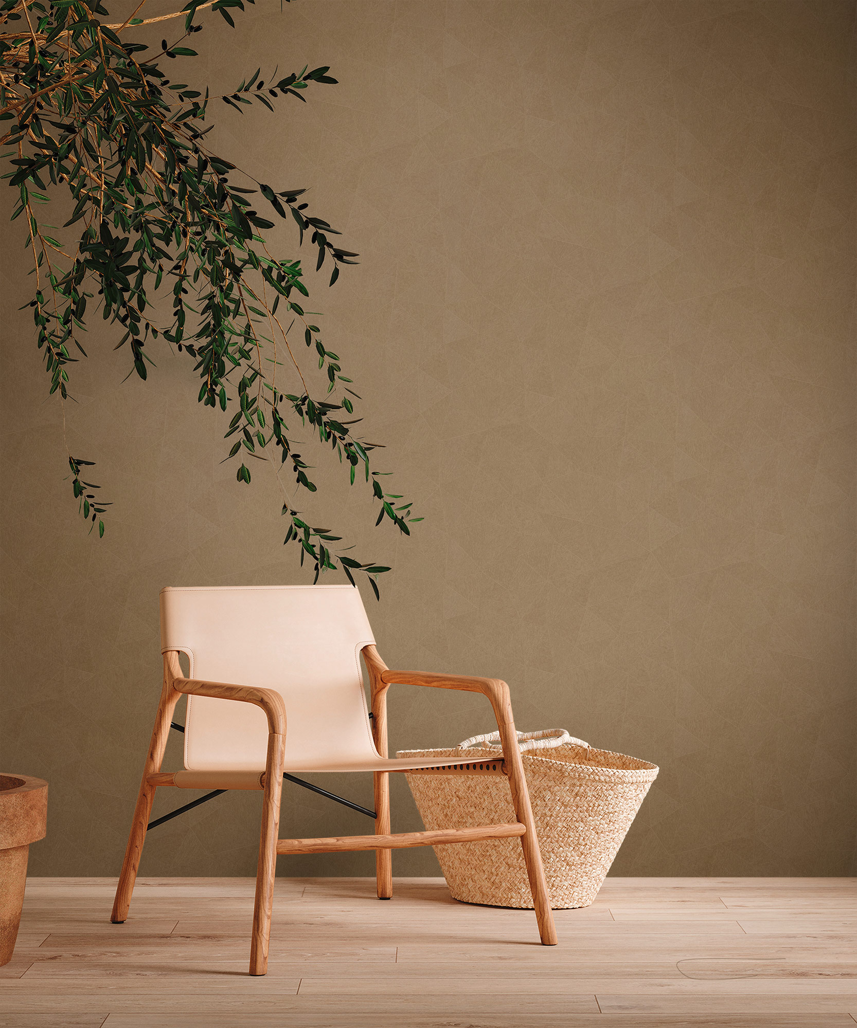 AS Vliestapete MS Travel Styles Strukturtapete Braun 391291