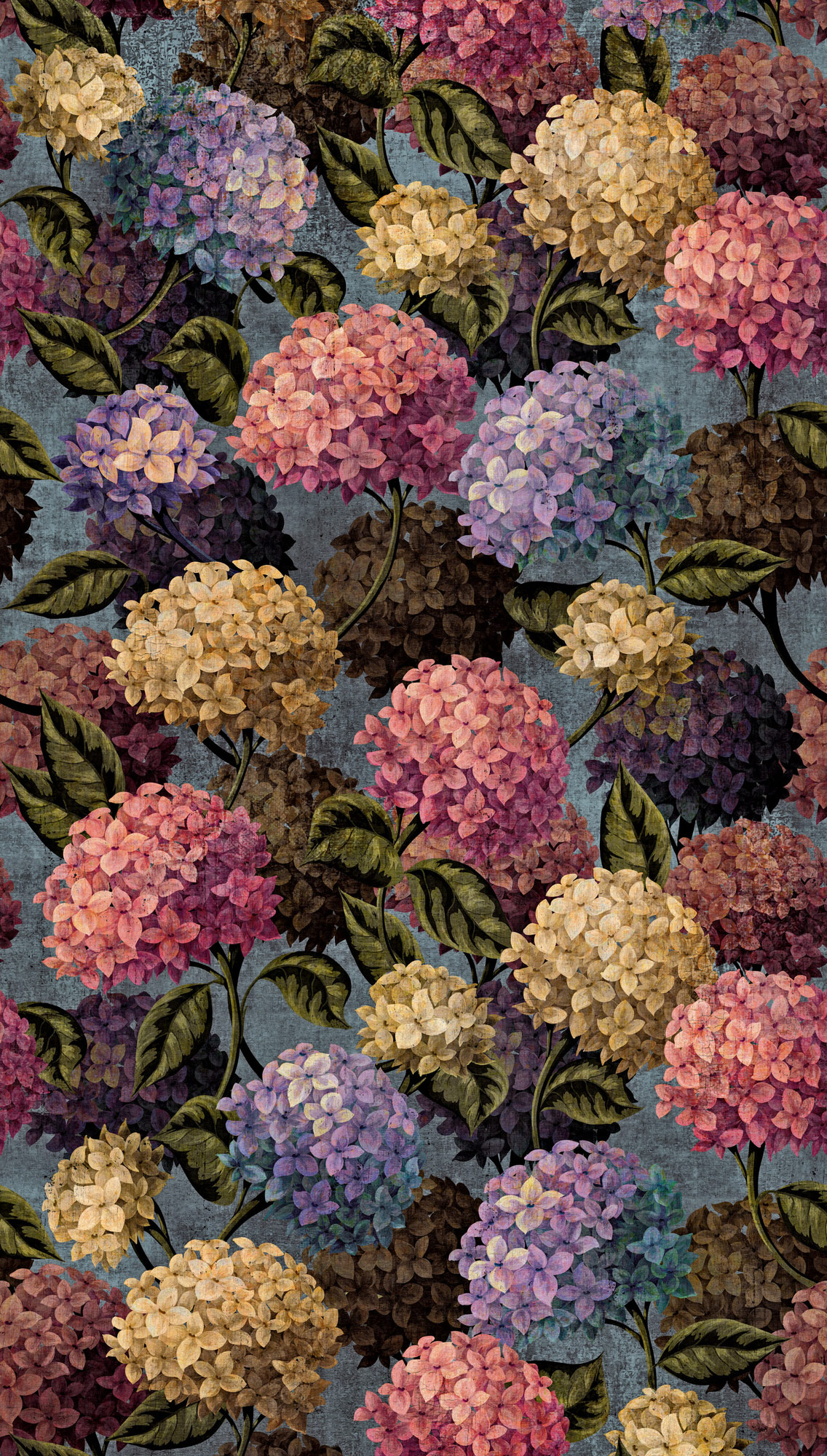 AS Fototapete The Wall 4 Blumen Blau 792489