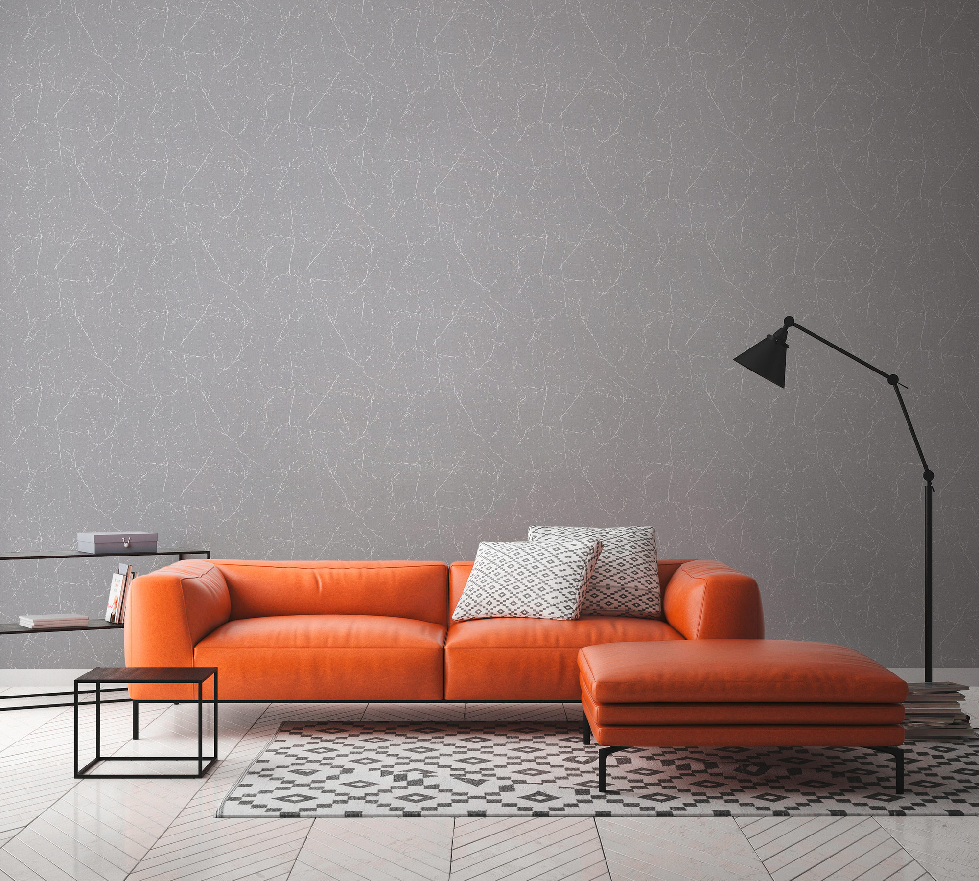 AS Vliestapete Terra Floral grau 385043