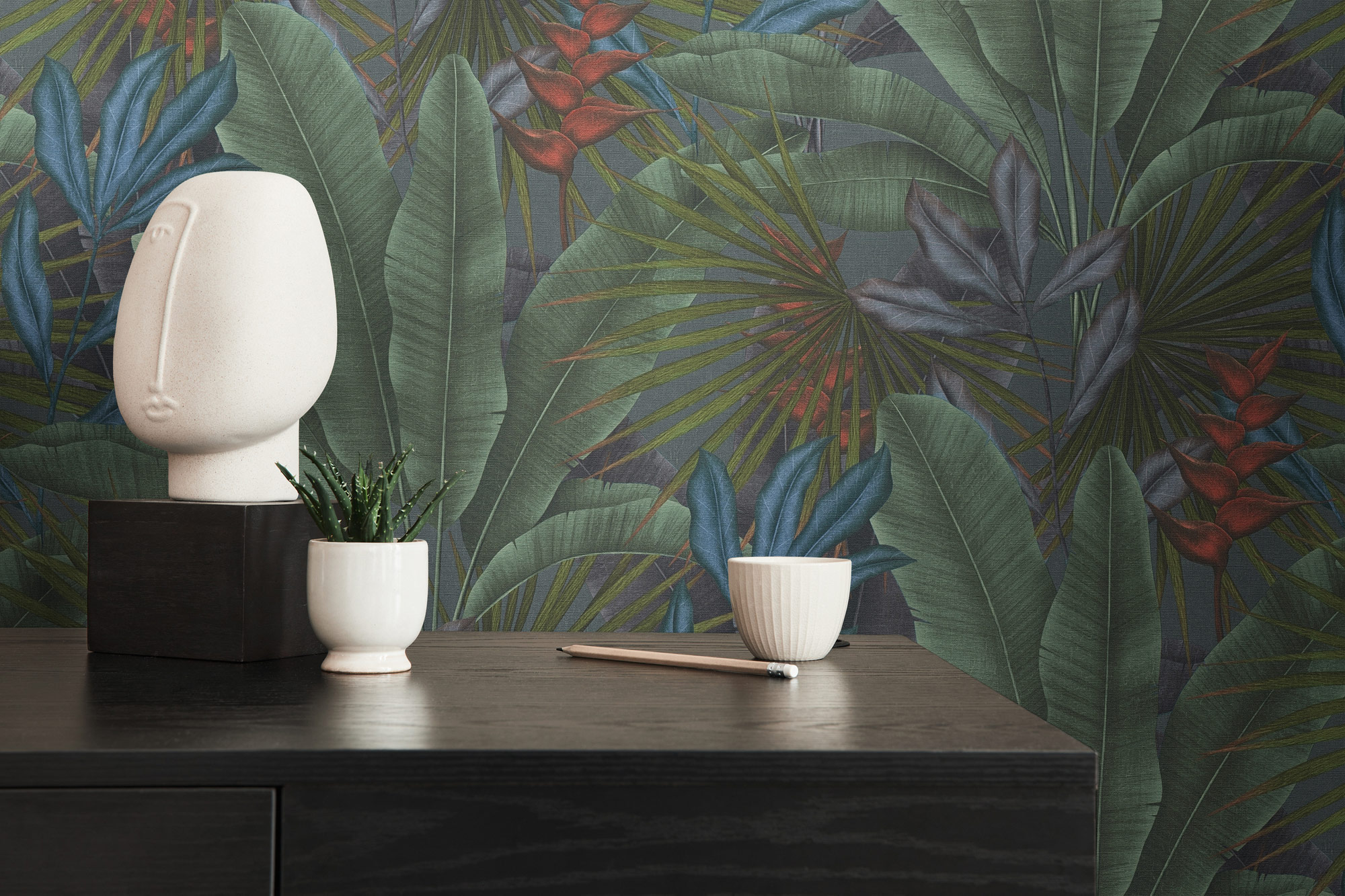 Livingwalls Vliestapete Stories of Life Dschungel grau 39647