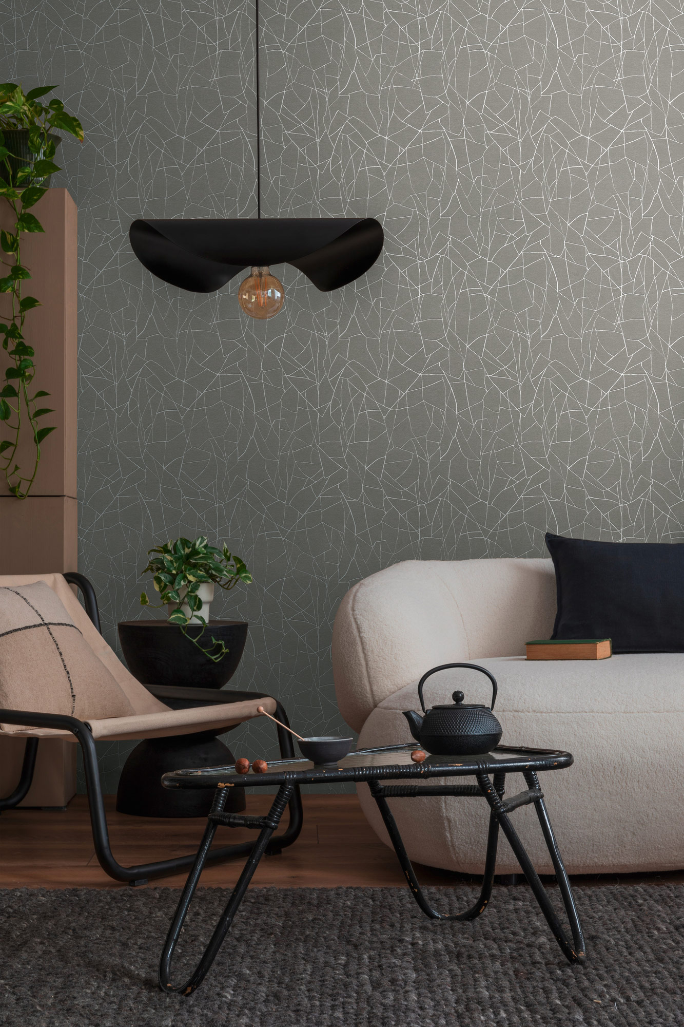 AS Vliestapete French Affair Struktur Grau 399343