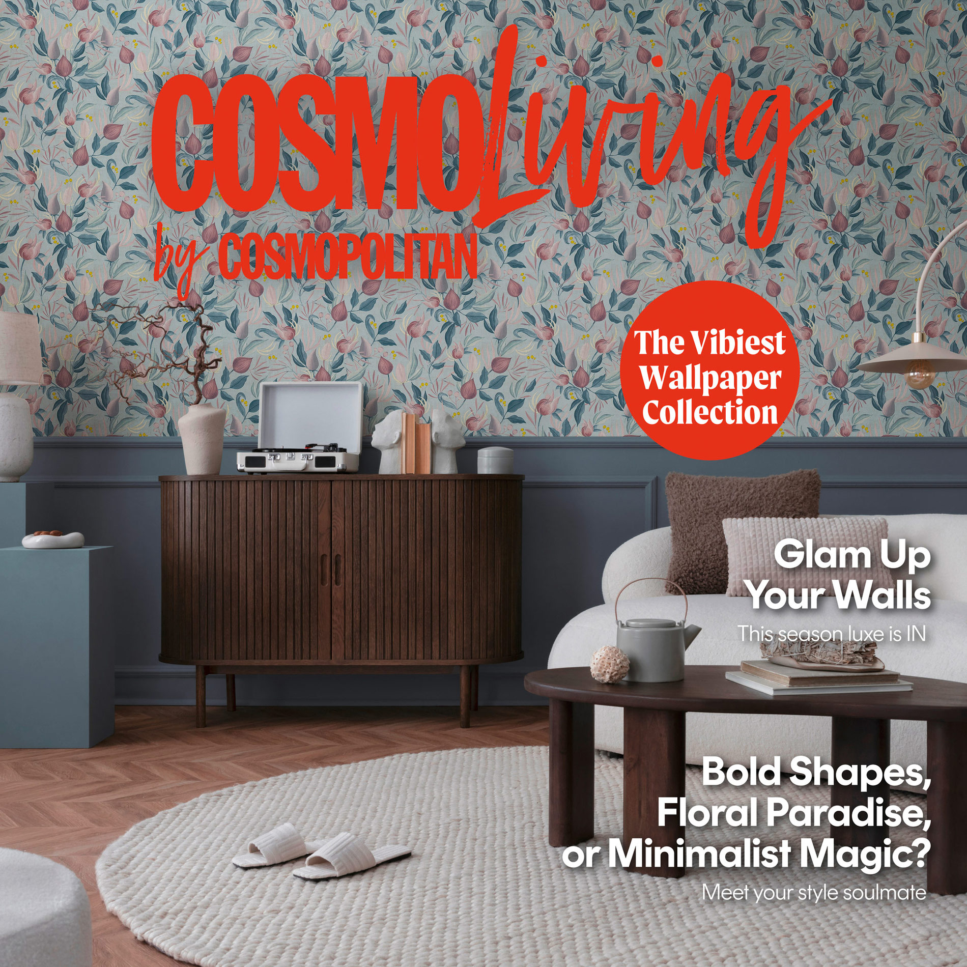 AS Vliestapete CosmoLiving Floral Blau 790621